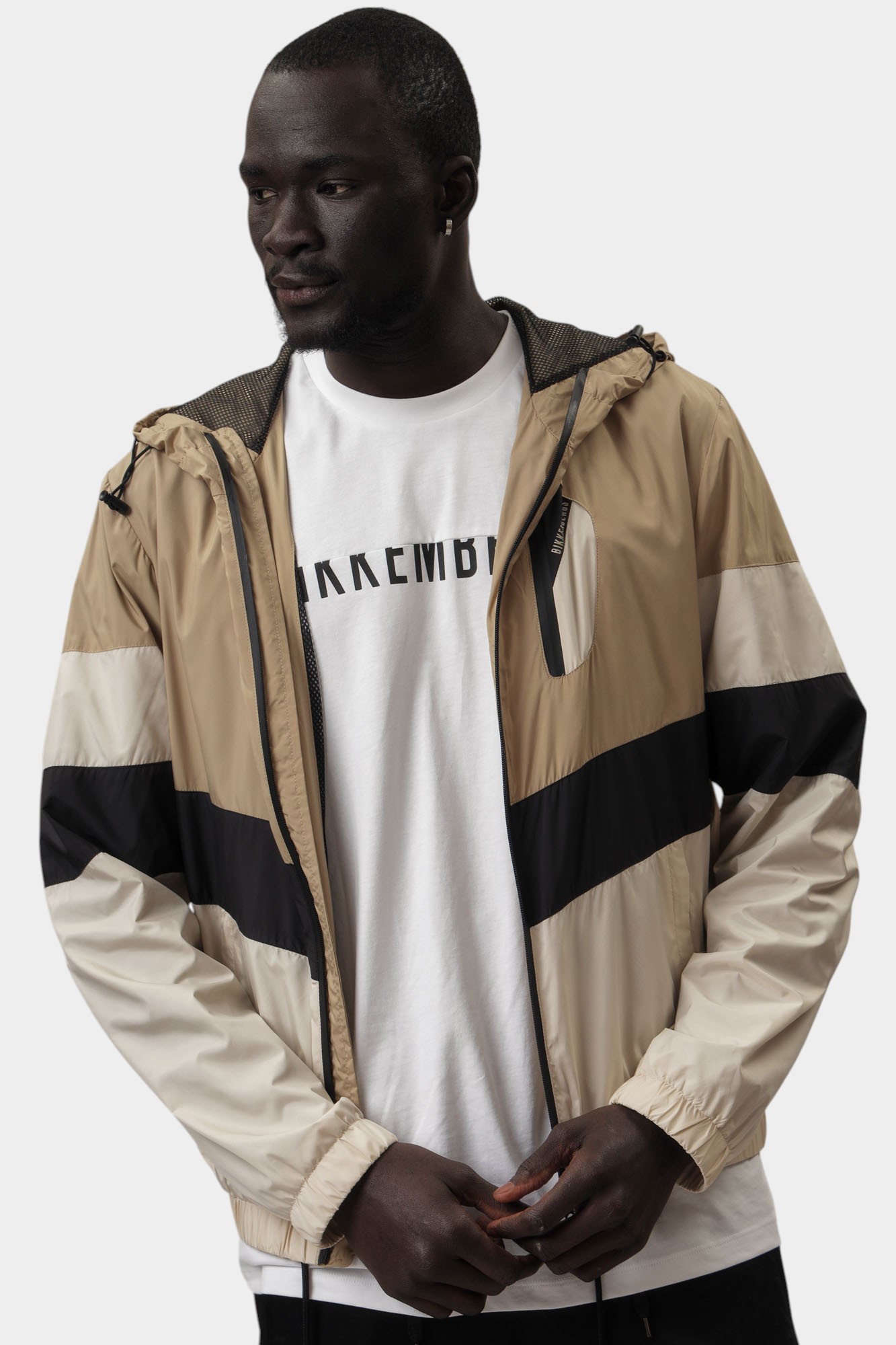 BMG0778 Ветровка Bikkembergs Бежевый