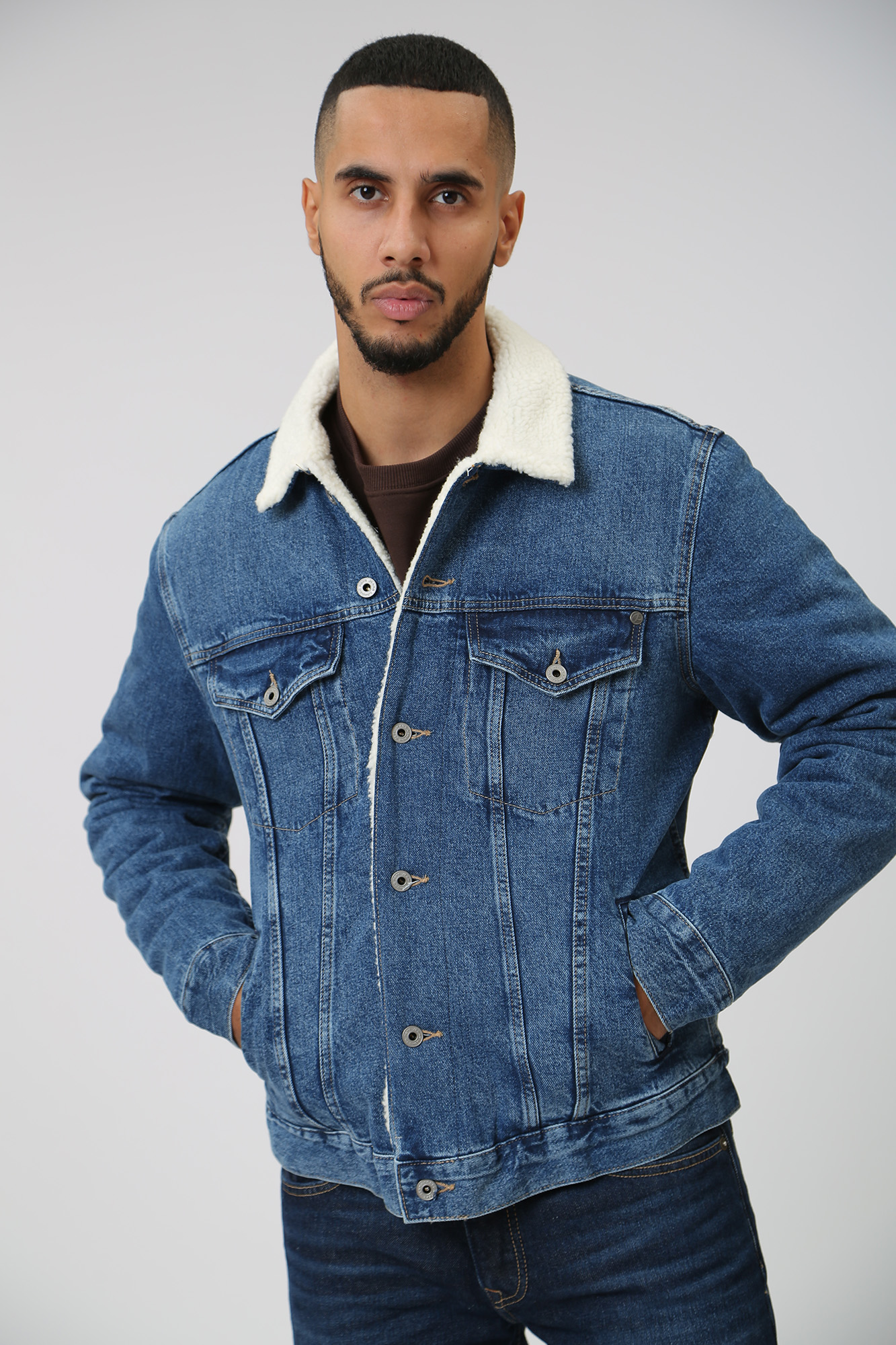 PM402628HI7 Куртка джинсовая утепленная Pepe Jeans Синий