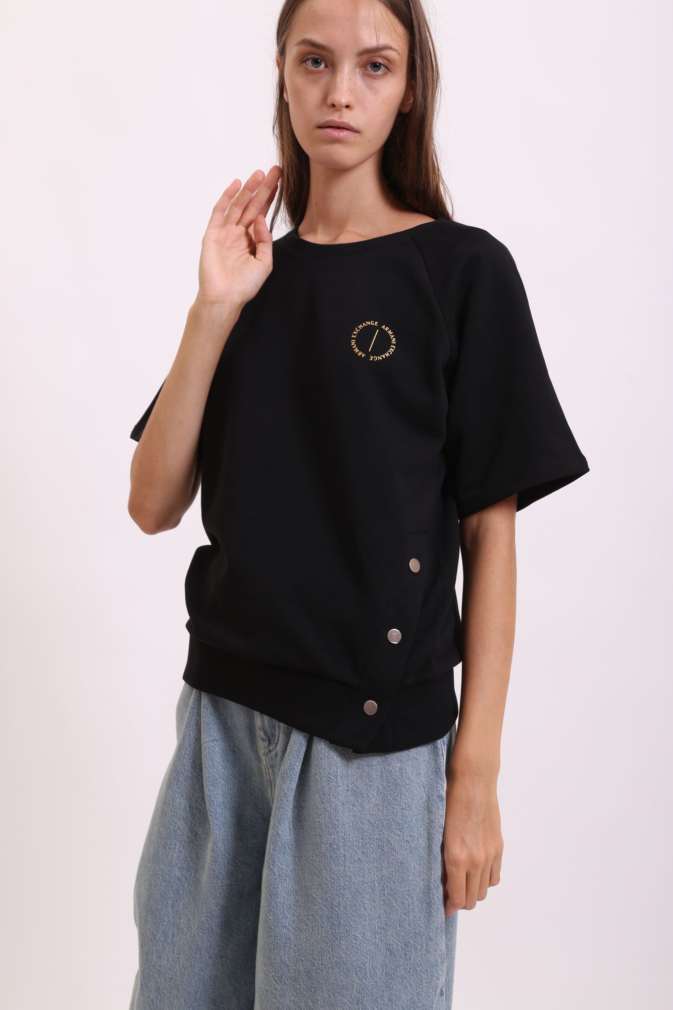 6KYM14_YJ6PZ свитшот с коротким рукавом armani exchange 