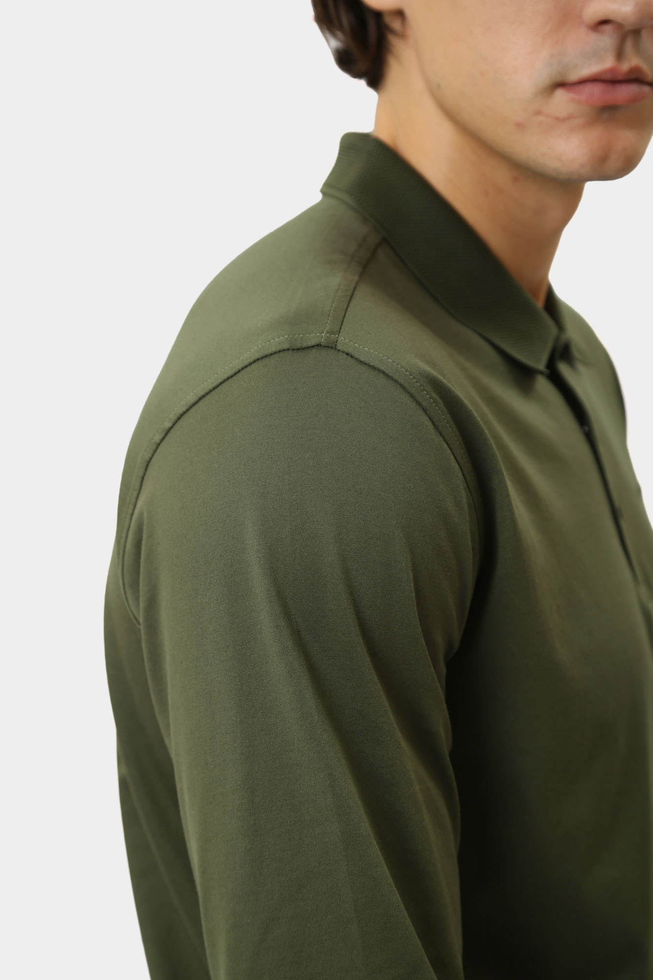 544200_745000 Поло с длинным рукавом Karl Lagerfeld Хаки