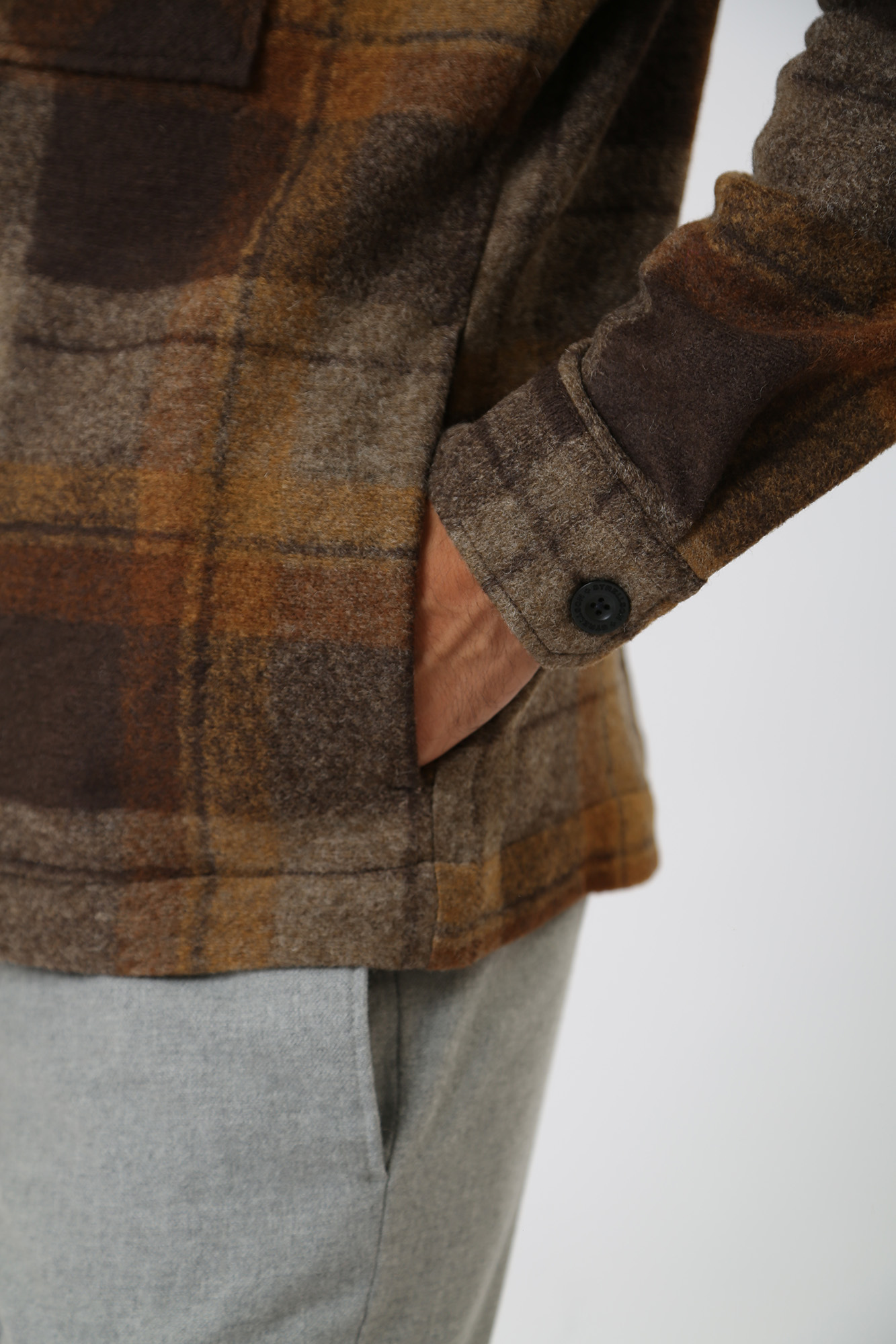 30038647_10016563 Рубашка с длинным рукавом Strellson Коричневый