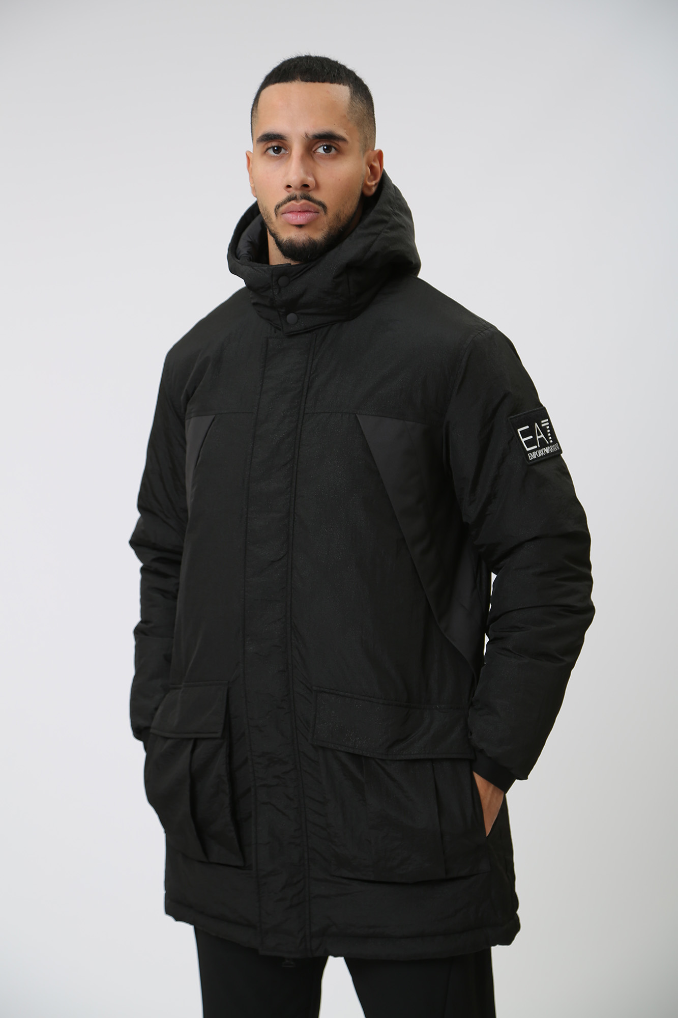 6RPK02_PNEFZ Пальто пуховое EA7 Черный