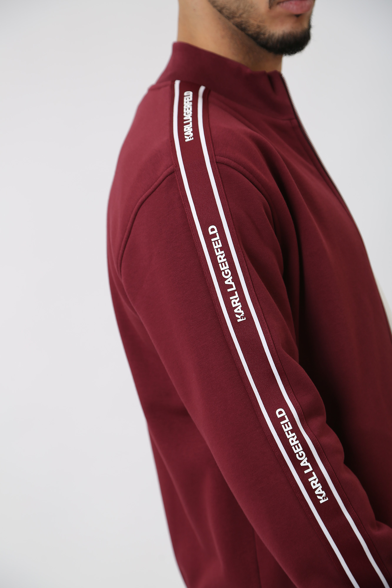 534910_705038 Толстовка с молнией Karl Lagerfeld Бордовый