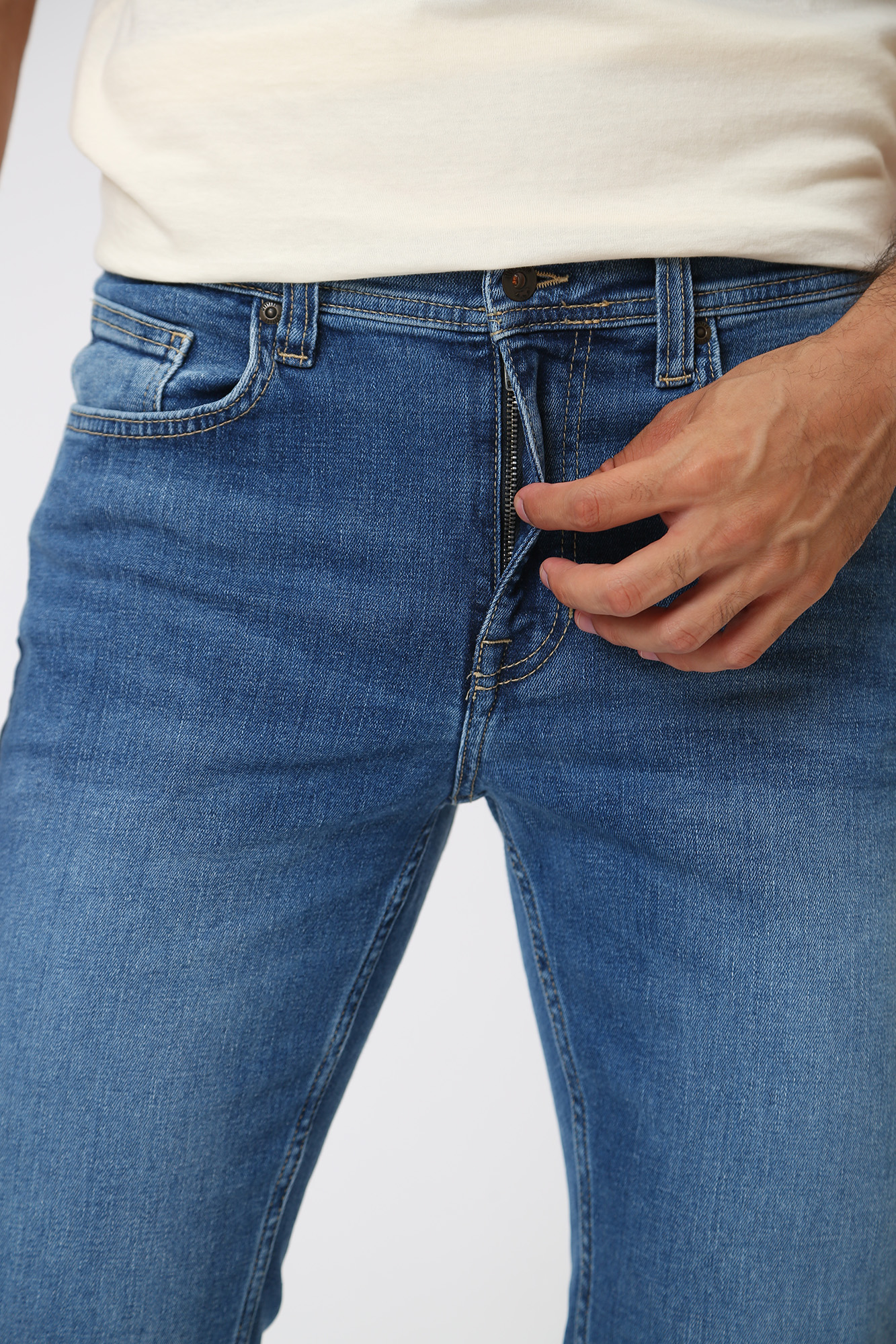 1013320-5000 Брюки джинсовые Mustang Синий