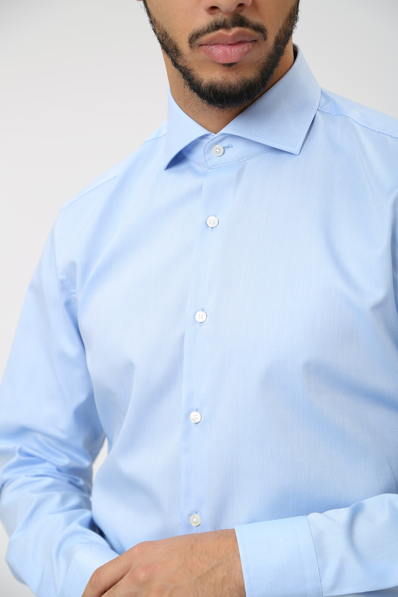 30032323_10005779 Сорочка д/р Strellson Голубой