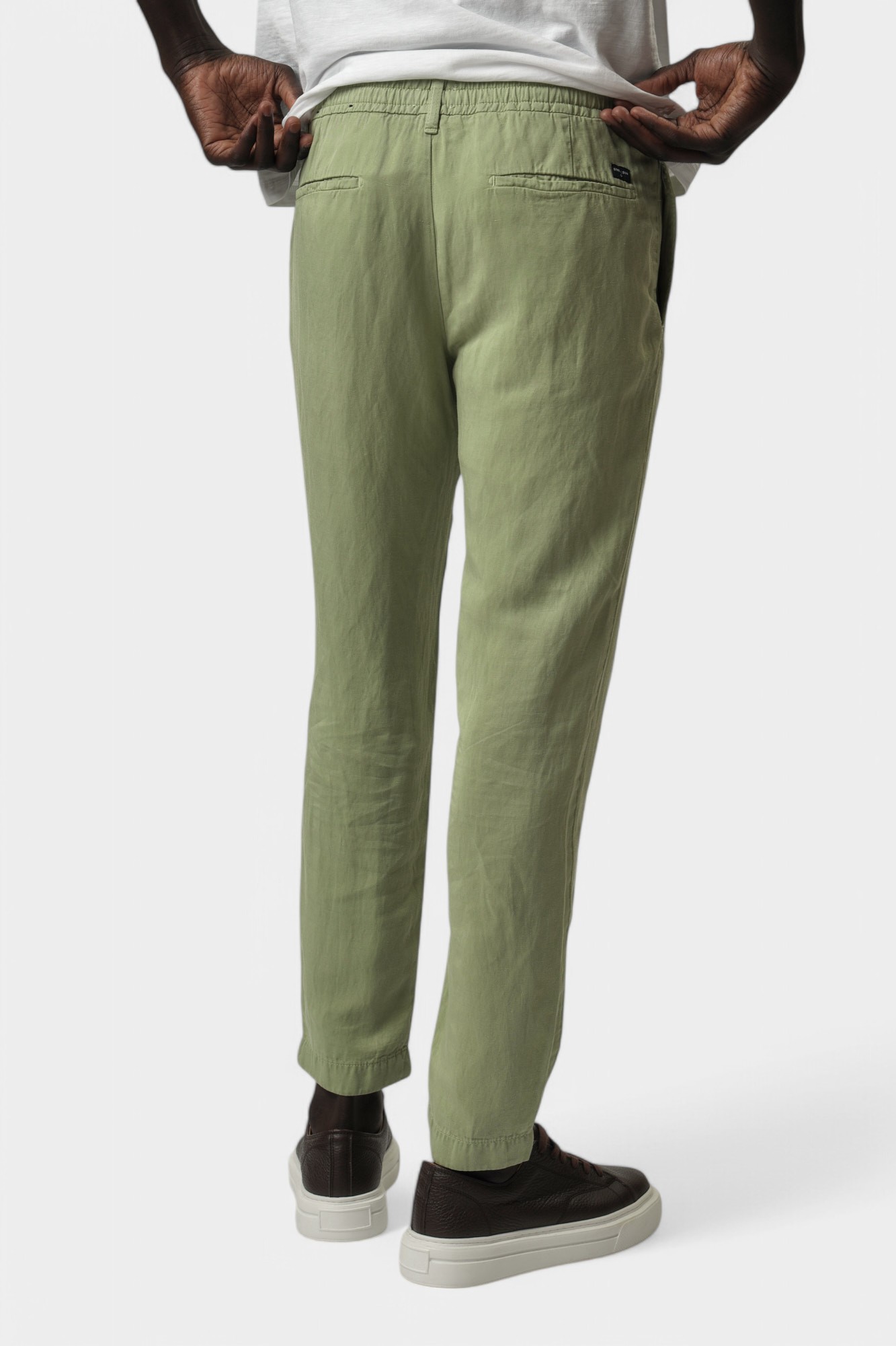 30046803_10015385 Брюки льняные Strellson Зеленый