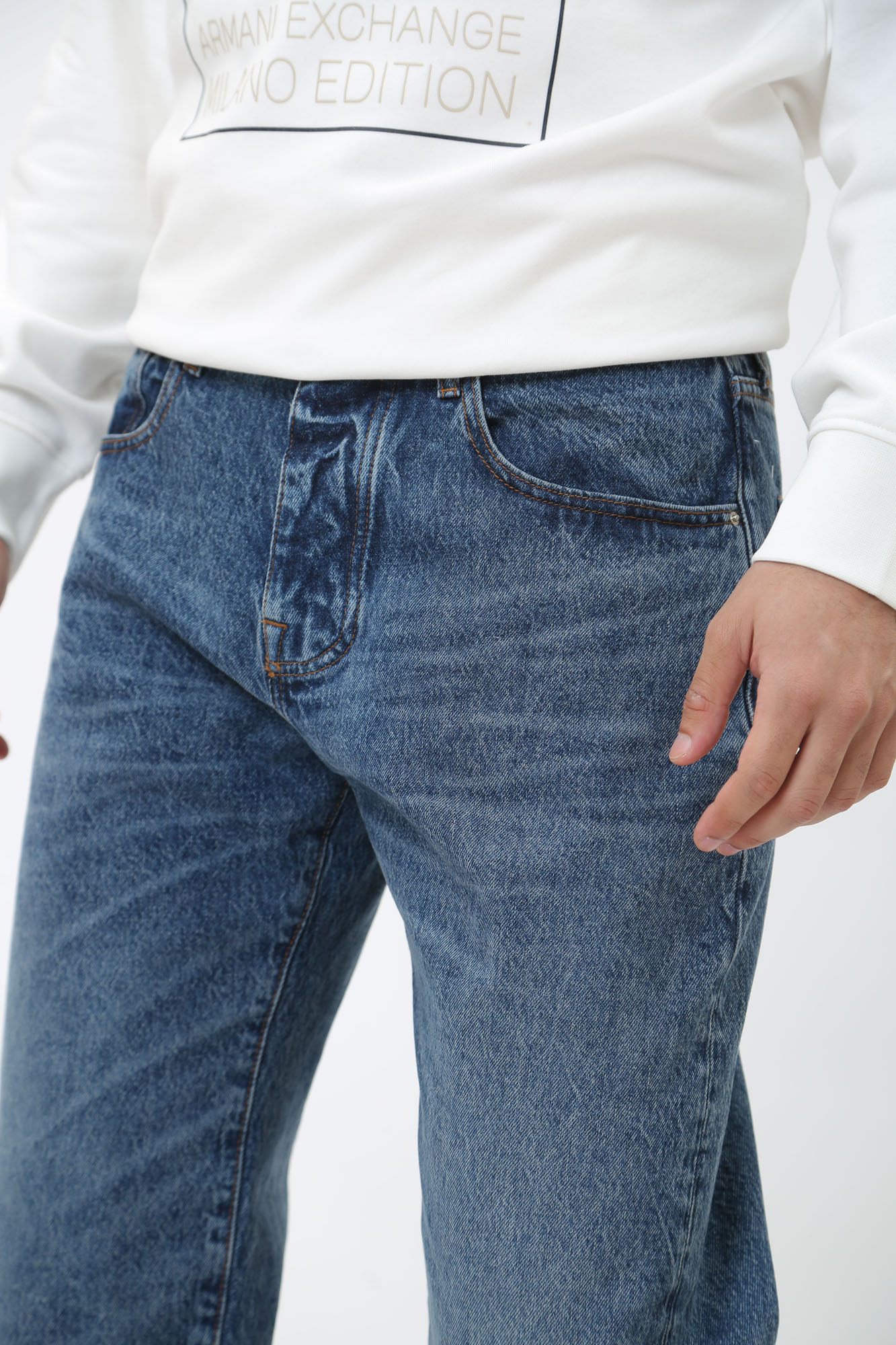 3DZJ82_Z1Y4Z Брюки джинсовые Armani Exchange Голубой