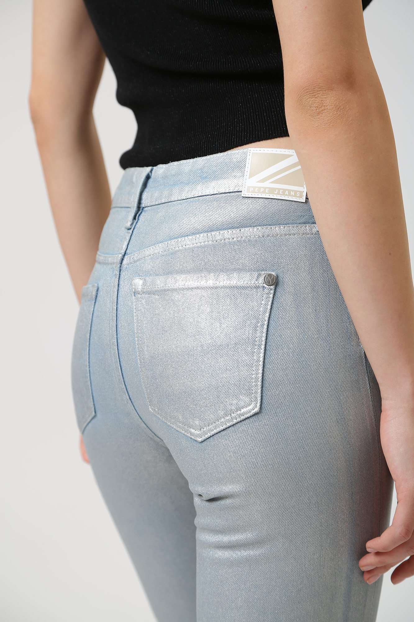 PL204600 джинсы straight jeans hw shine  pepe jeans 