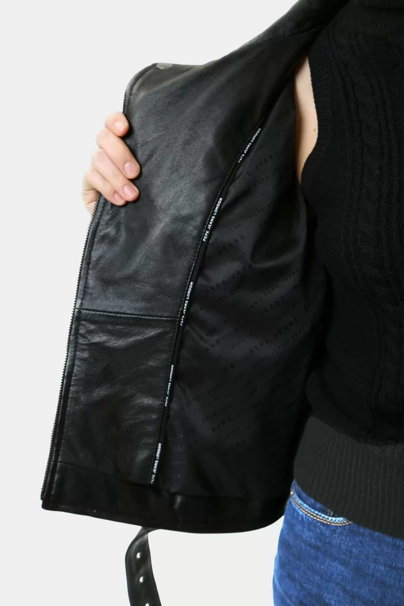 PL402494 куртка кожаная pepe jeans 