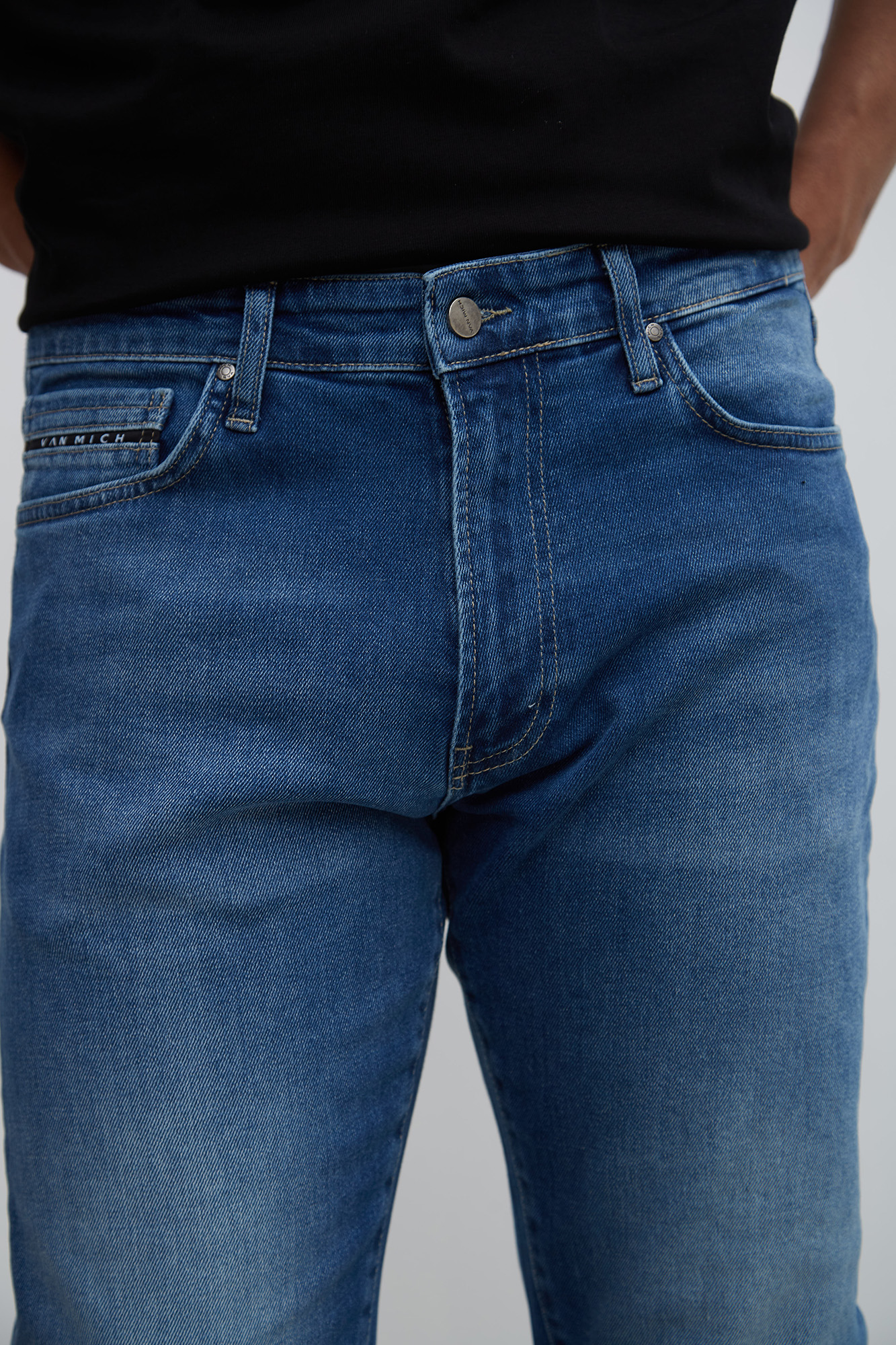 VM-231-33-010 Джинсы Dad  Van Mich Синий