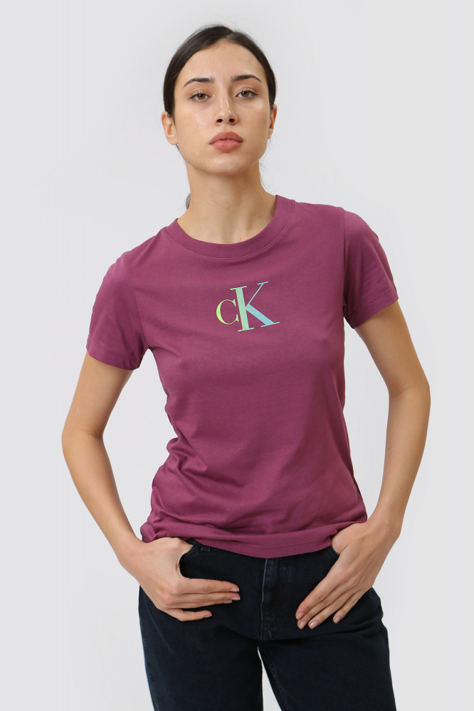 Calvin klein women's pink t shirt best sale