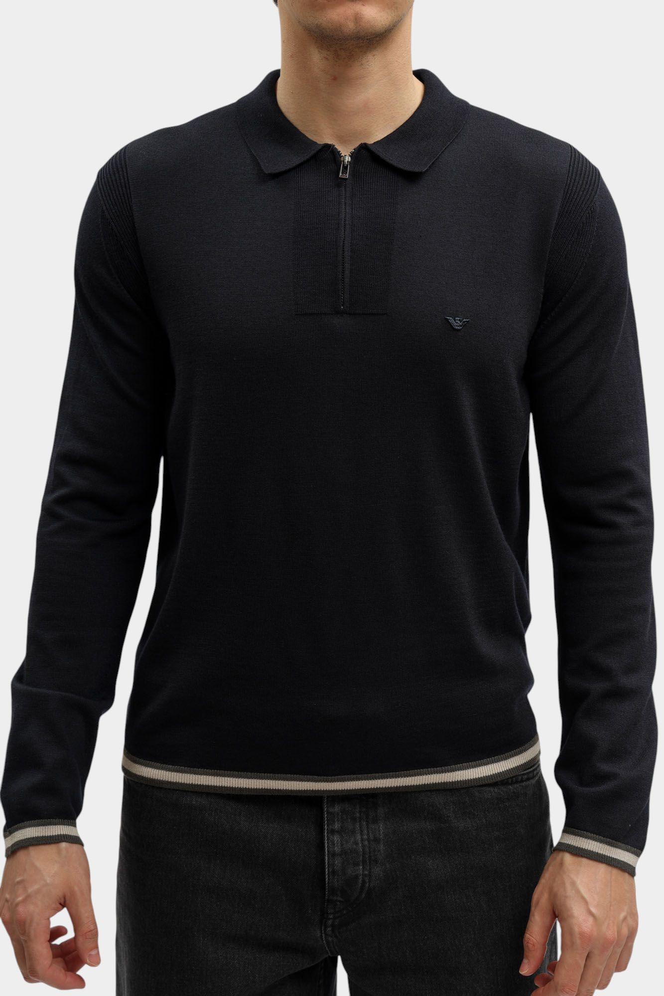 EM001512_ AF14158 Поло Emporio Armani Голубой