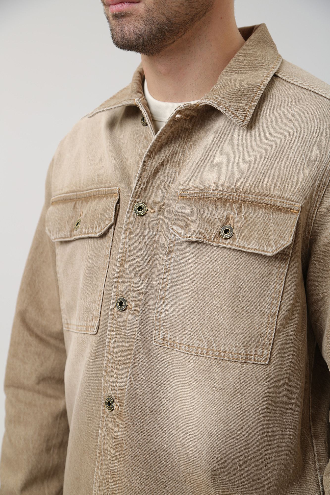 PM308285 Рубашка с длинным рукавом Pepe Jeans Бежевый