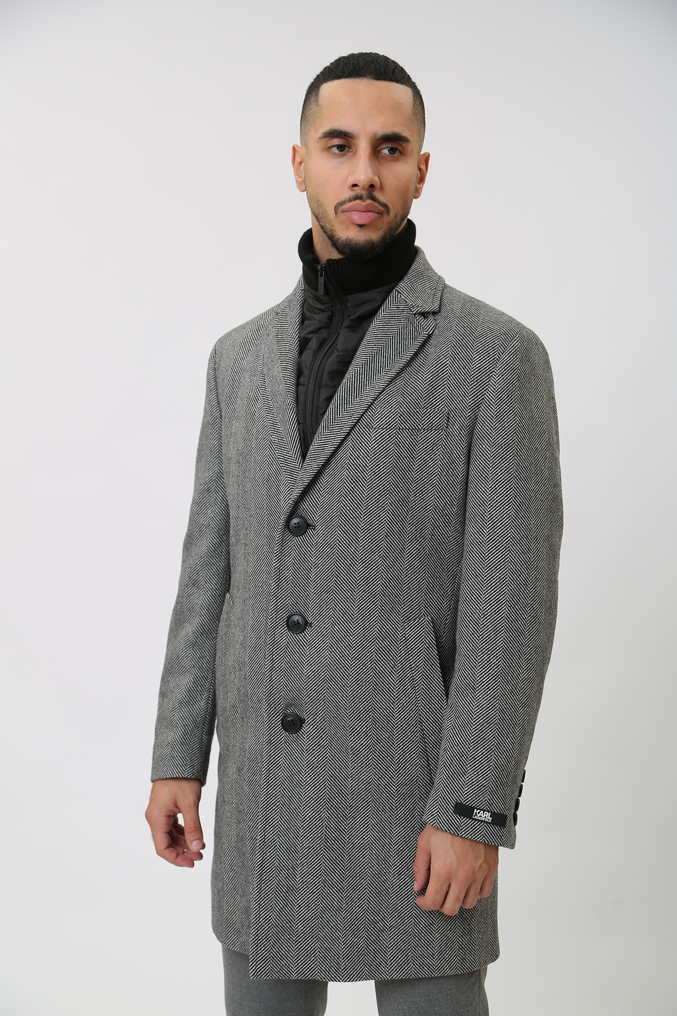 534721_455704 Пальто Karl Lagerfeld Серый