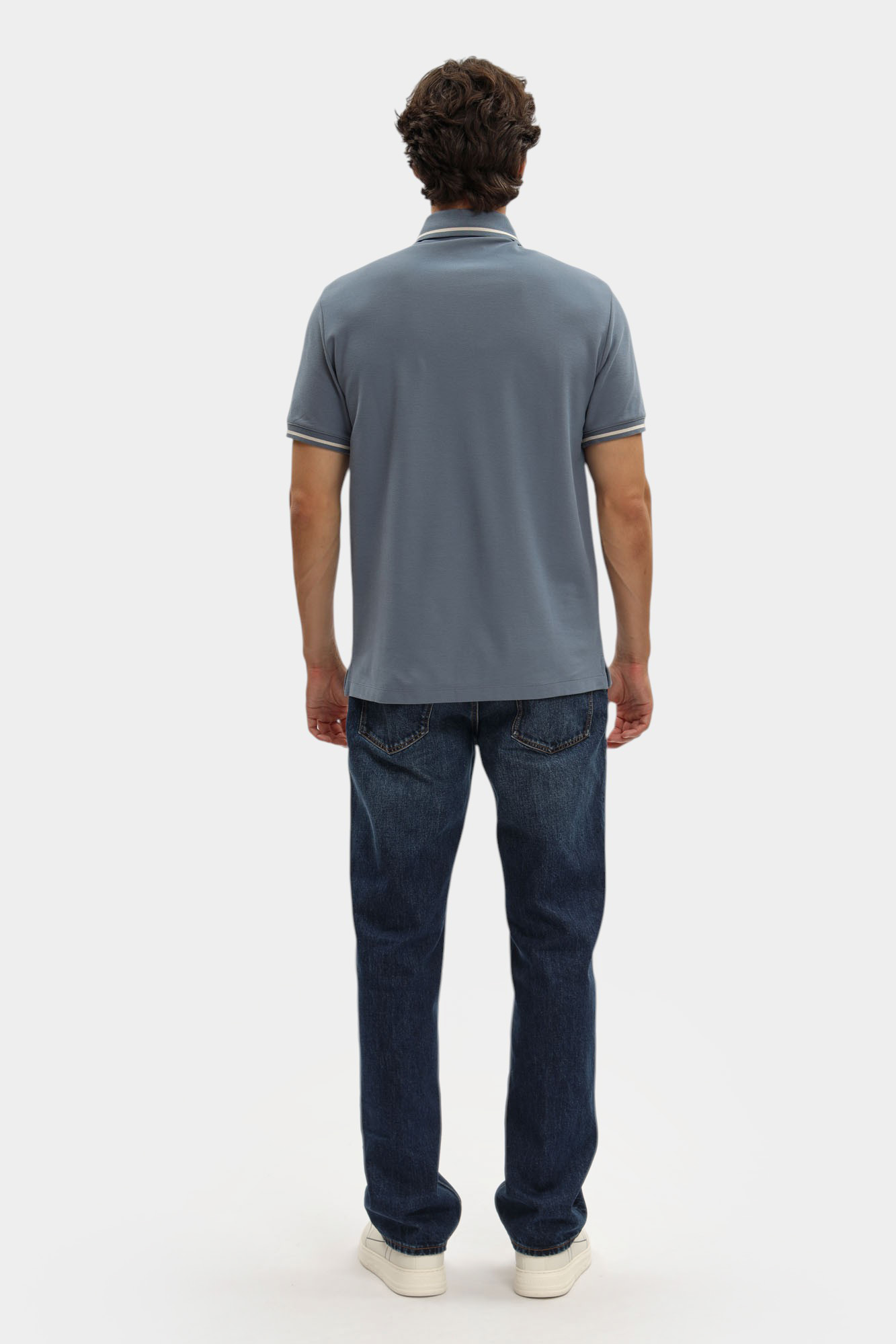 EM003003_ AF10497 Футболка Поло Emporio Armani Голубой