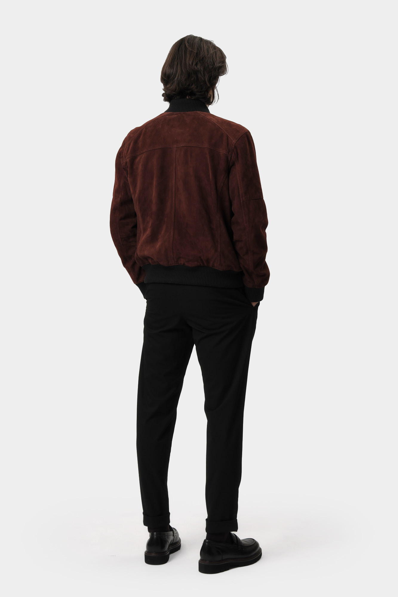 110151_80000677 Куртка кожаная Strellson Бордовый