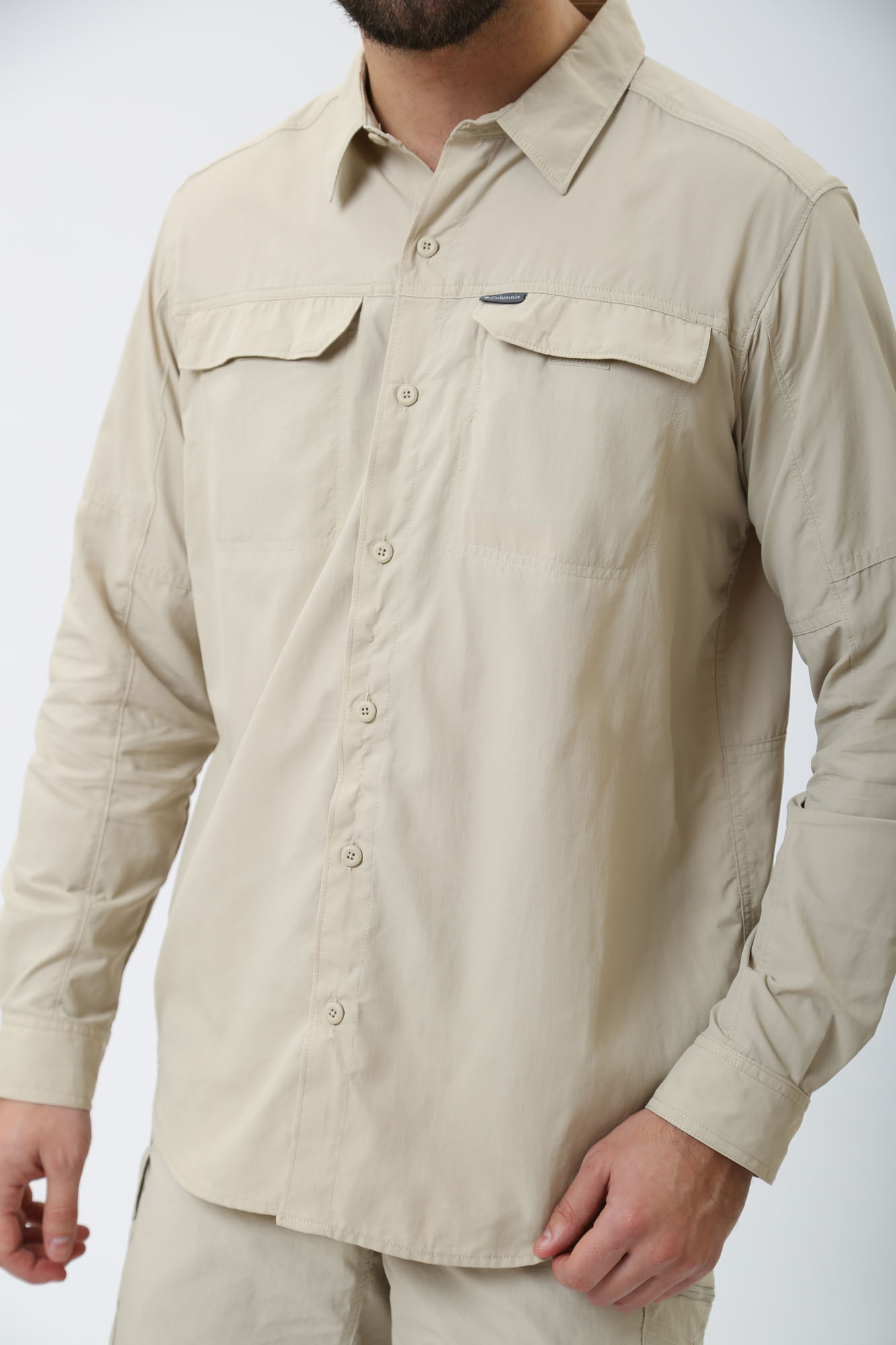 1839311 Рубашка с длинным рукавом Columbia Бежевый