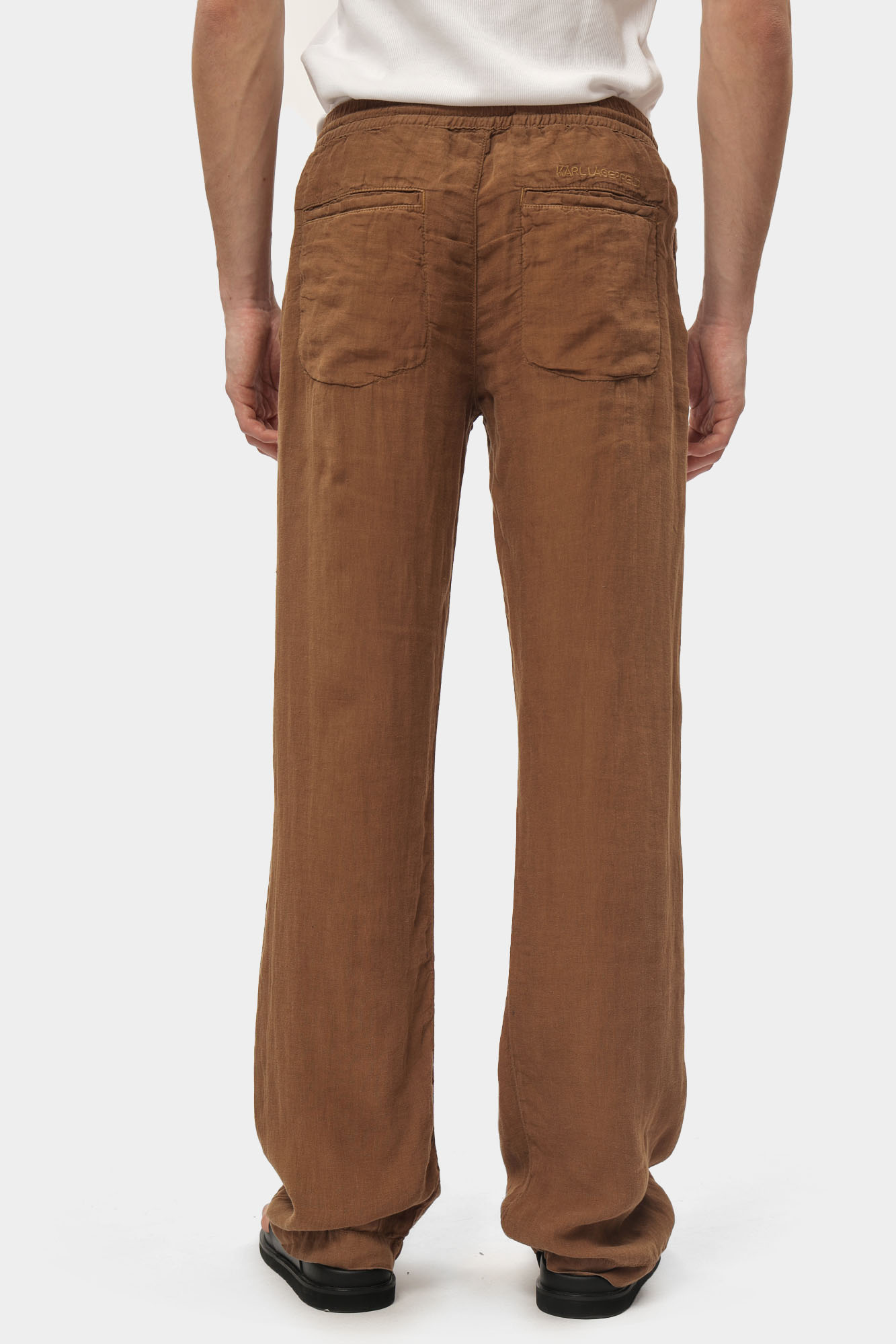 552815_265815 Брюки льняные Karl Lagerfeld Коричневый