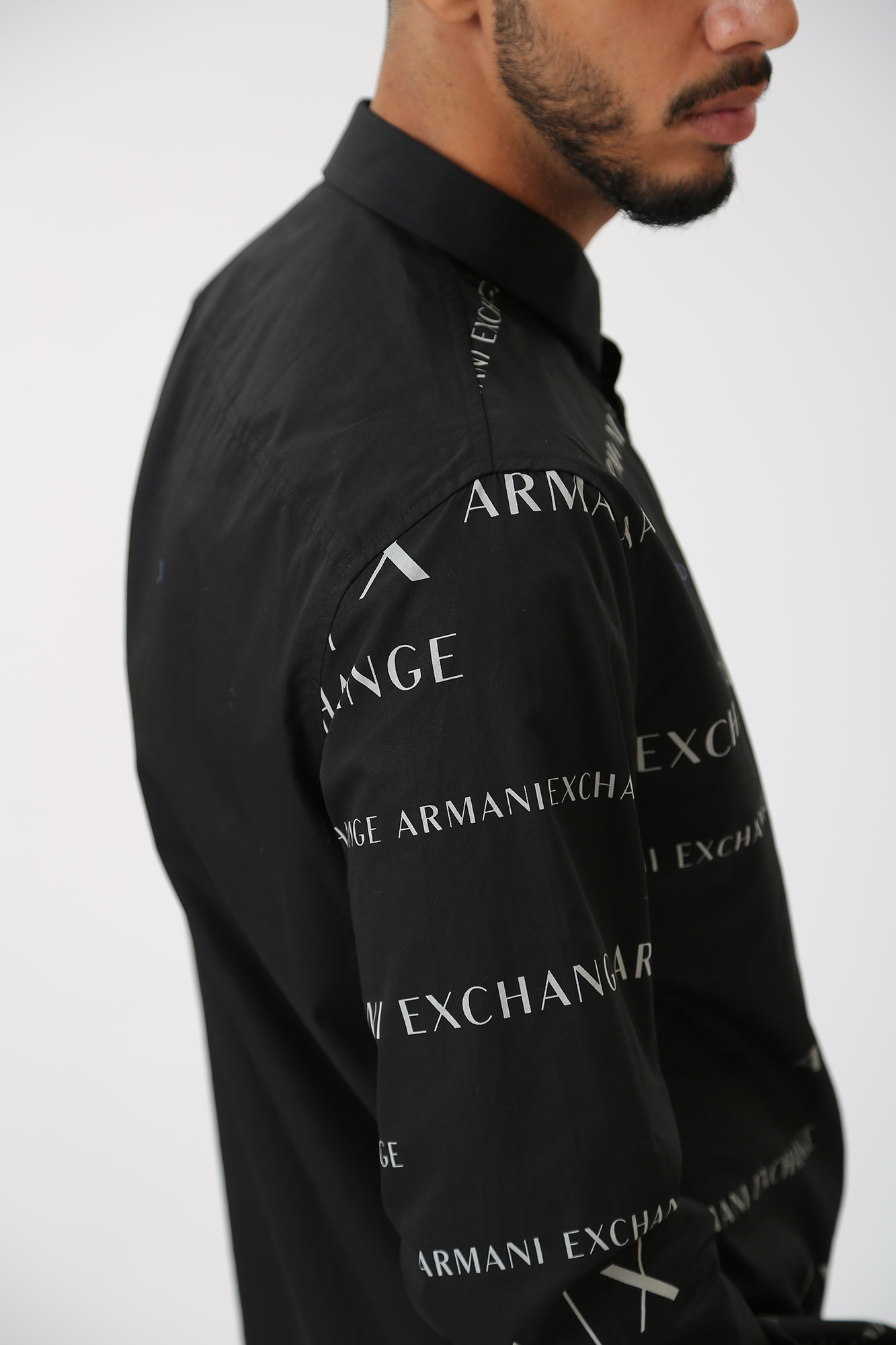 6RZC17_ZNXLZ Рубашка д/р Armani Exchange Черный