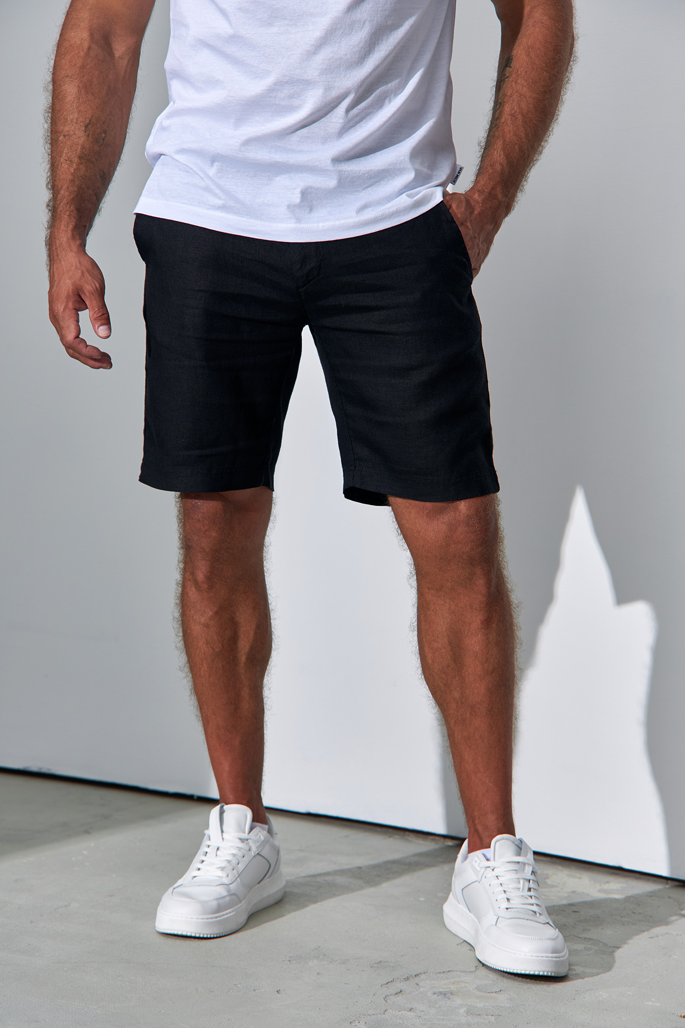 VM-231-55-072 Шорты льняные Van Mich Черный