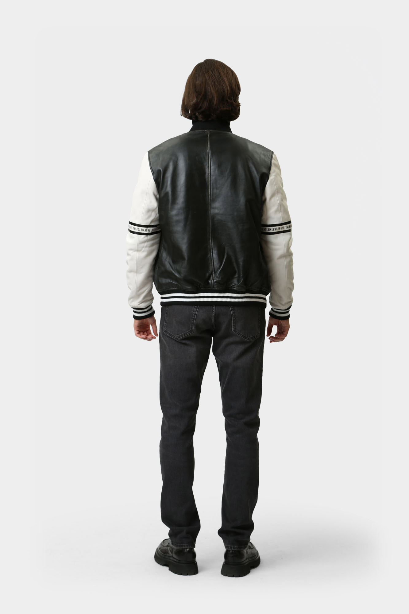 PBML0090 Куртка кожаная Bikkembergs Черный