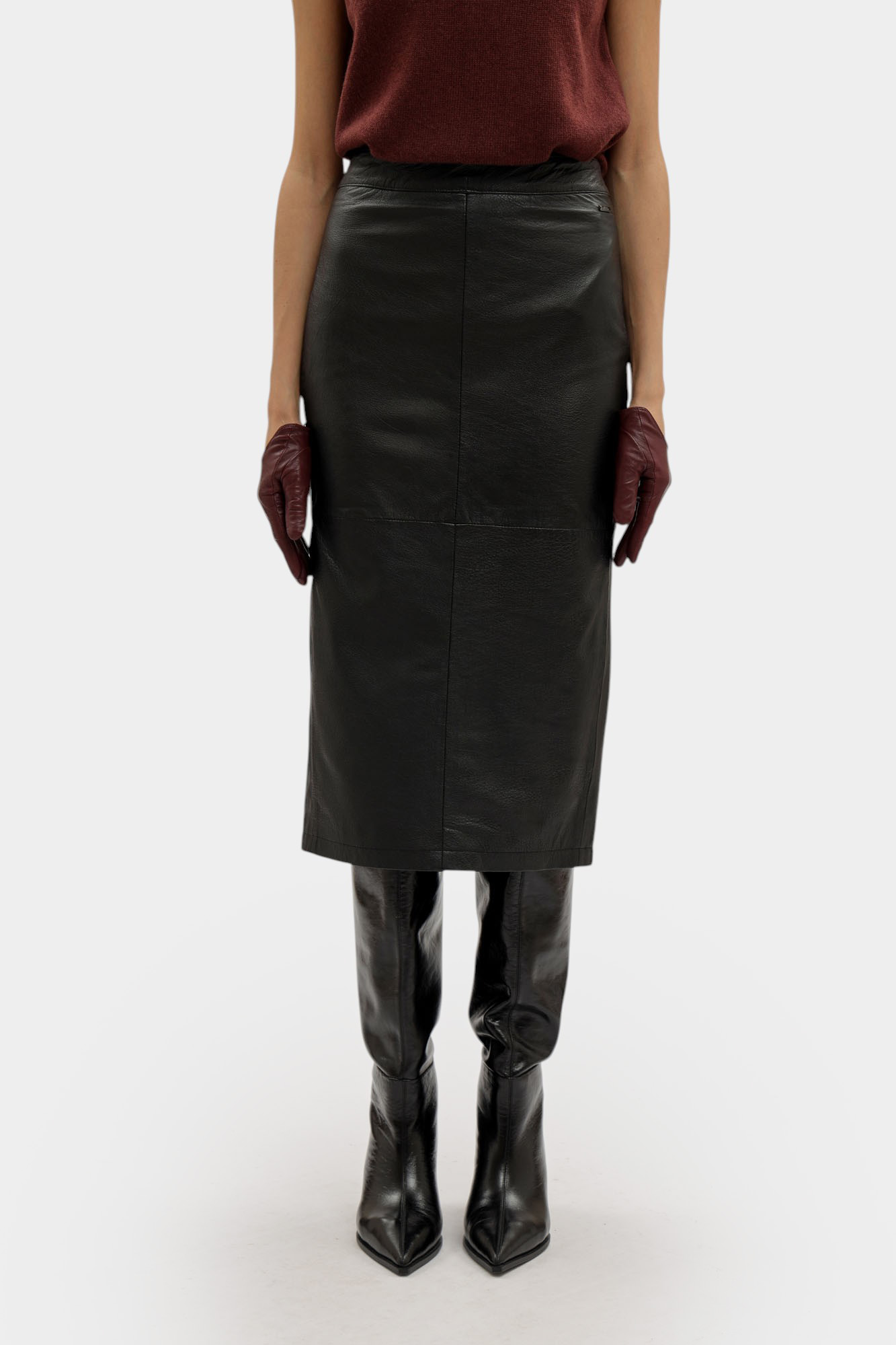 XW001239_AF16212 юбка кожаная armani exchange