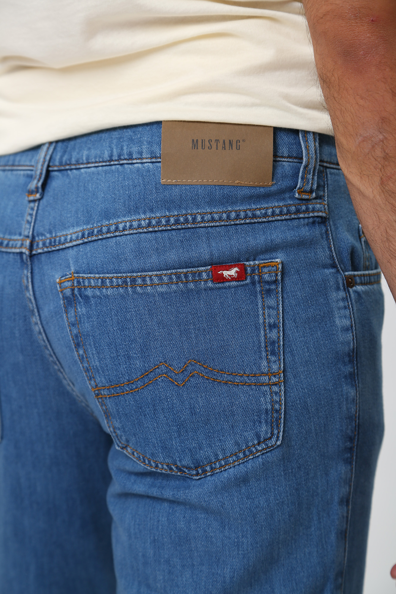 1013975-5000 Брюки джинсовые Mustang Синий