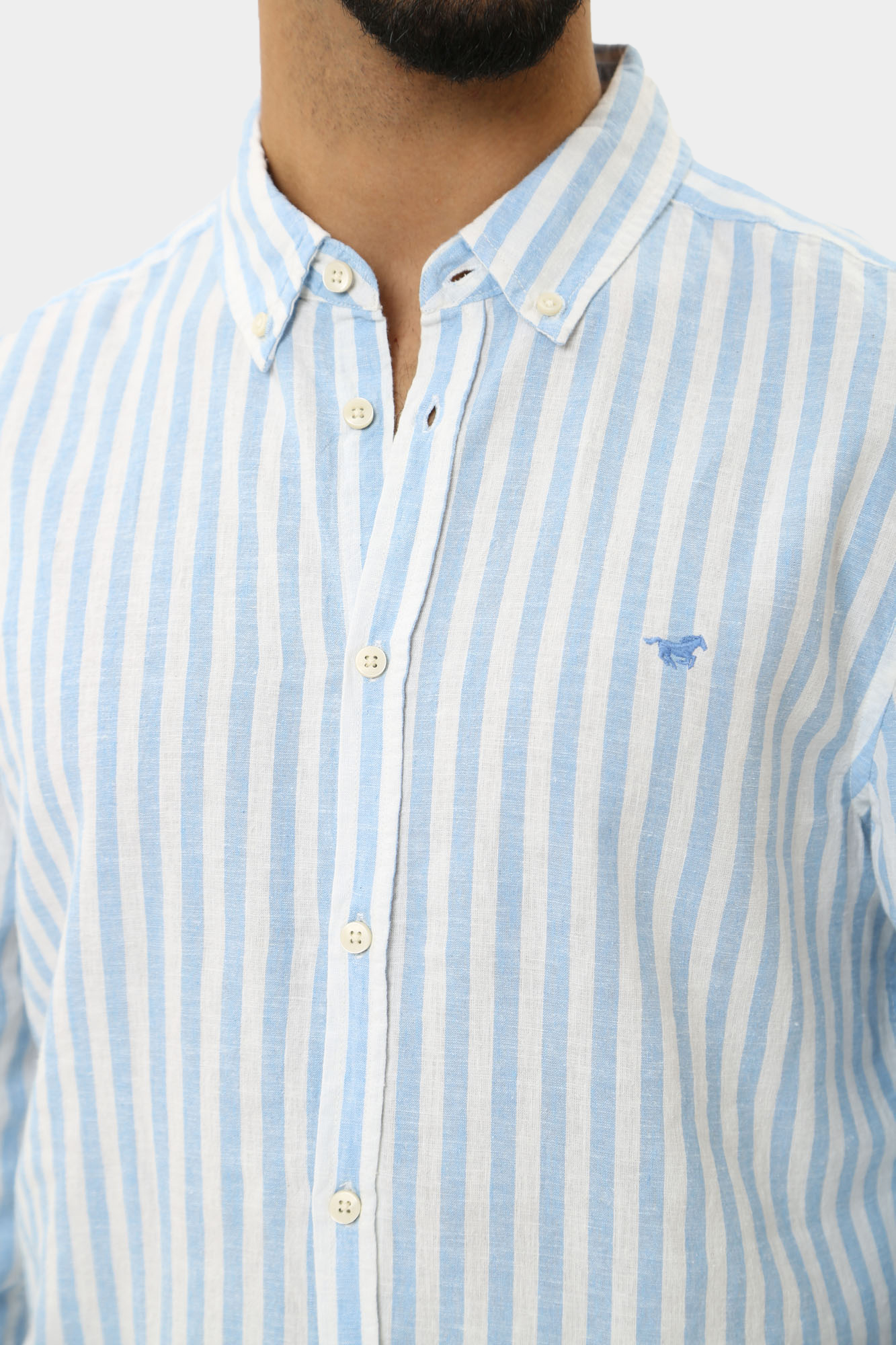 1015235 Рубашка с длинным рукавом Mustang Белый