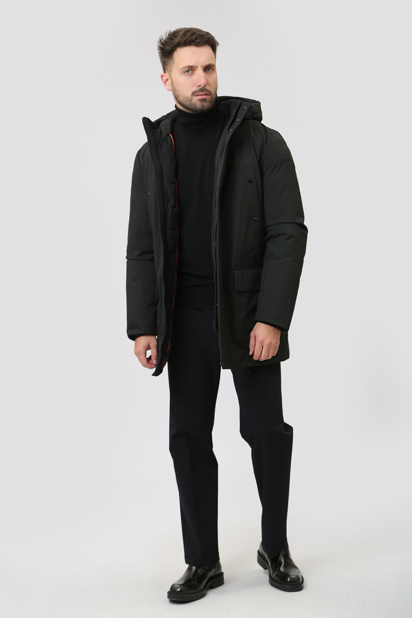 M3629BT2953F Пуховик удлиненный Geox Черный