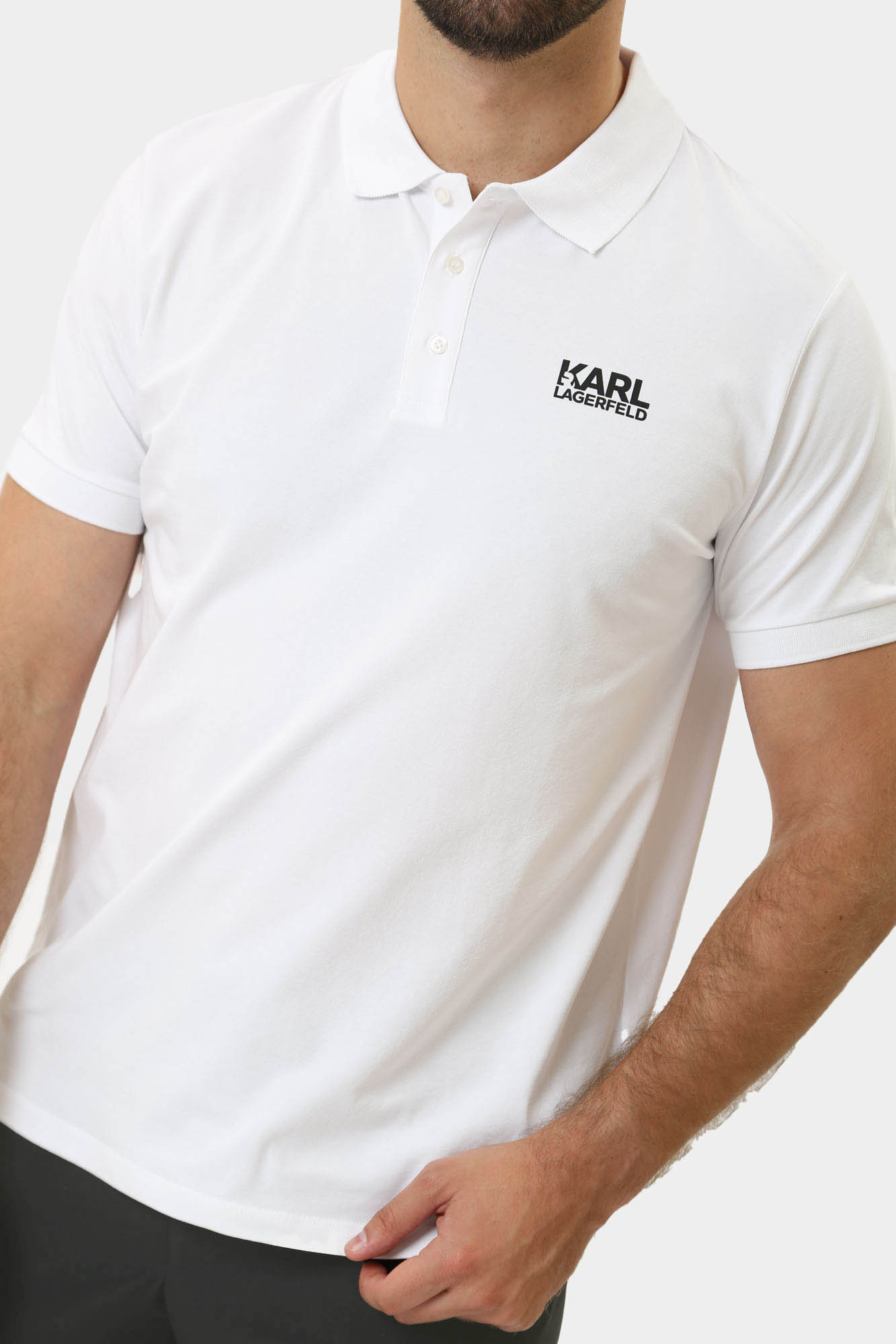 543235_745088 Поло Karl Lagerfeld Белый