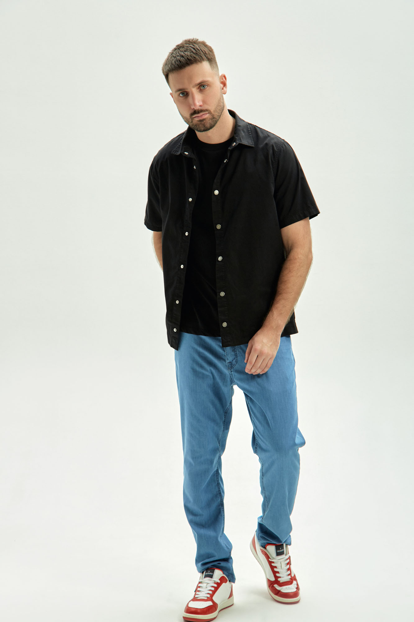 VM-OMA-33-032 Джинсы TAPER  Van Mich Голубой