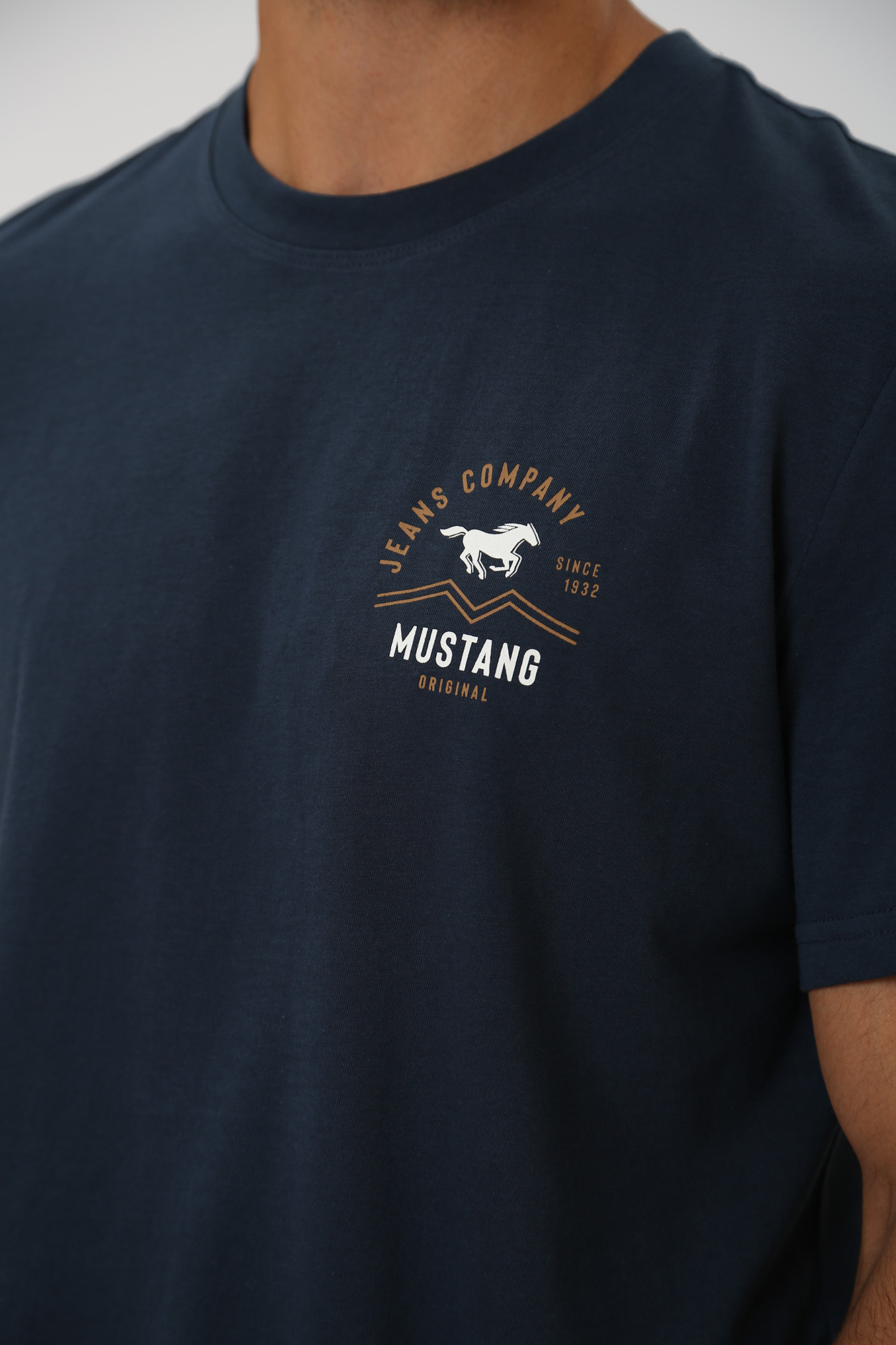 1014084 Футболка Mustang Синий