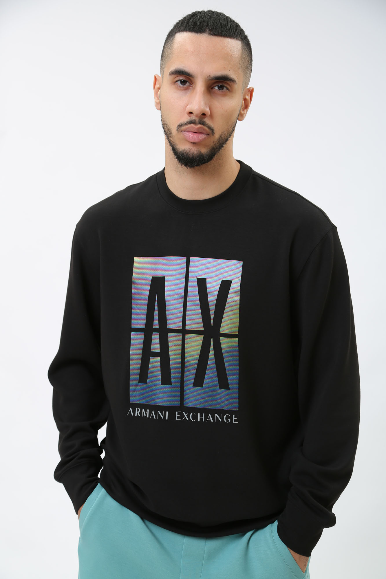 3DZMJE_ZJZDZ Свитшот Armani Exchange Черный