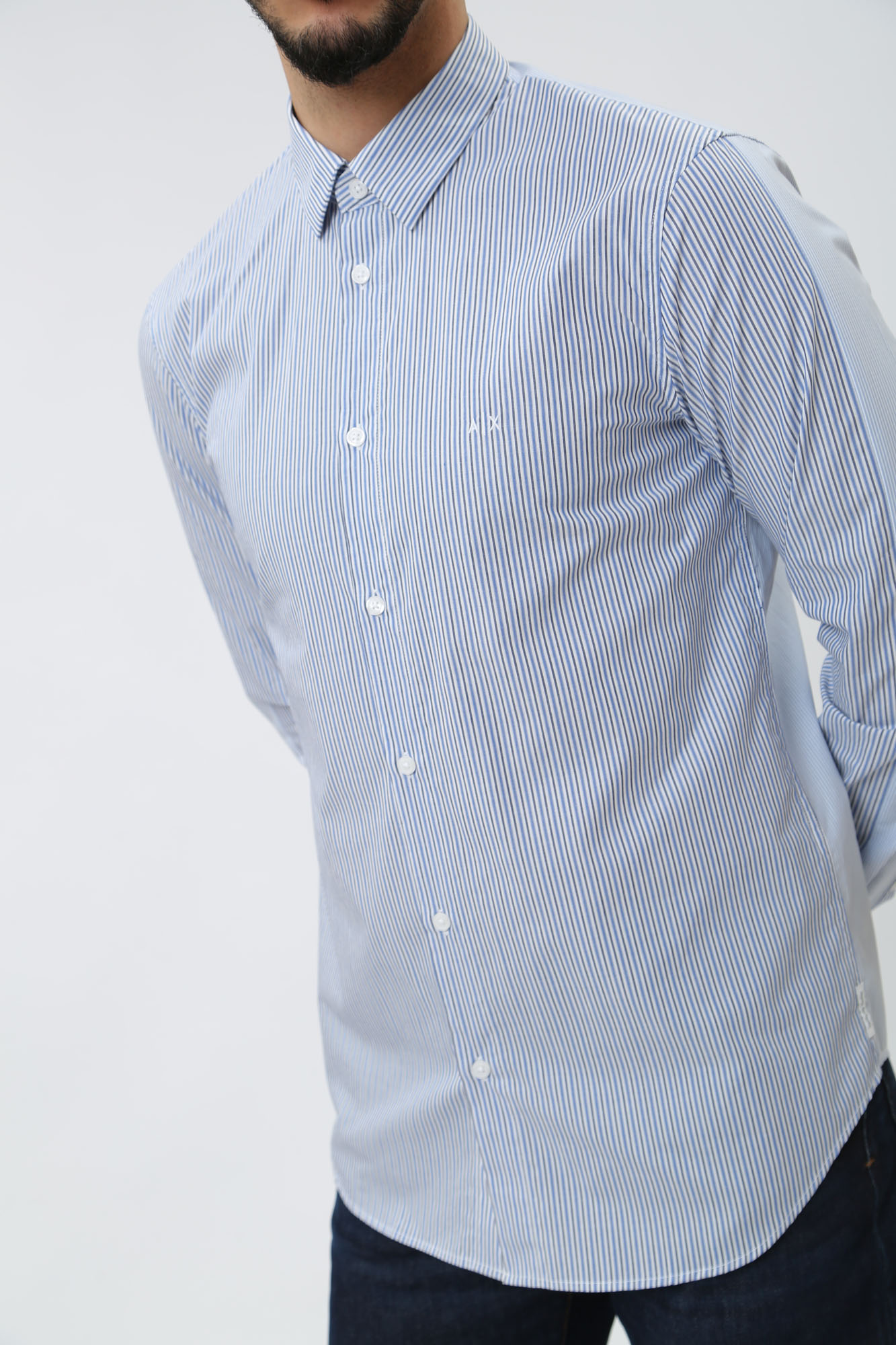 3DZC16_ZN4SZ Рубашка с длинным рукавом Armani Exchange Синий