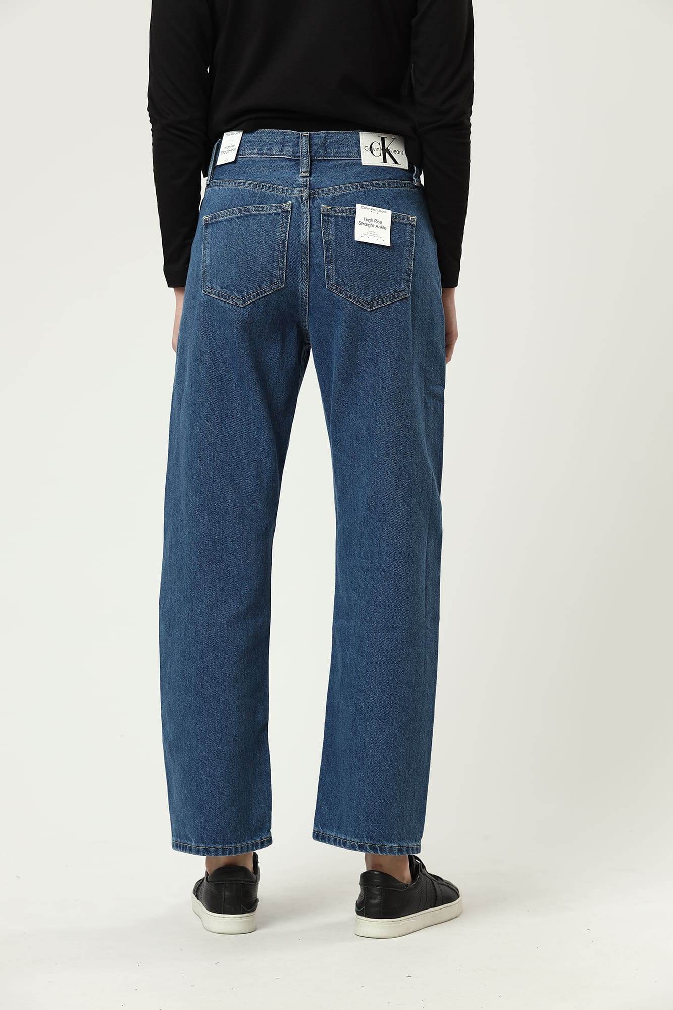 J20J217888 джинсы high rise straight ankle calvin klein jeans 