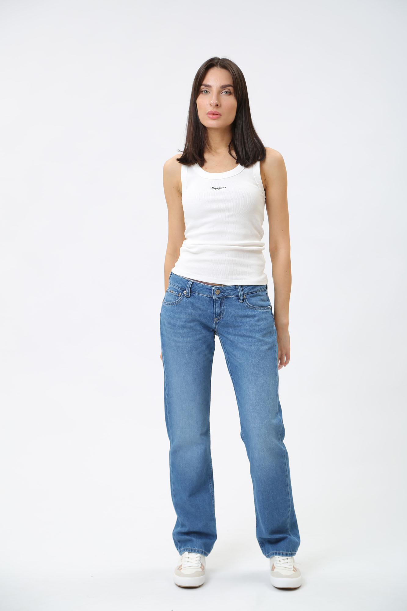 PL204683 джинсы slim jeans lw ocean  pepe jeans 