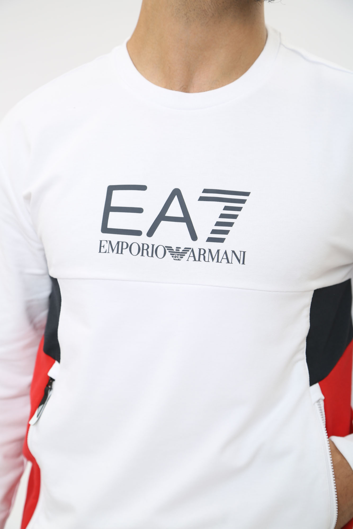 3DPM14_PJLIZ_1100 Свитшот EA7 Белый