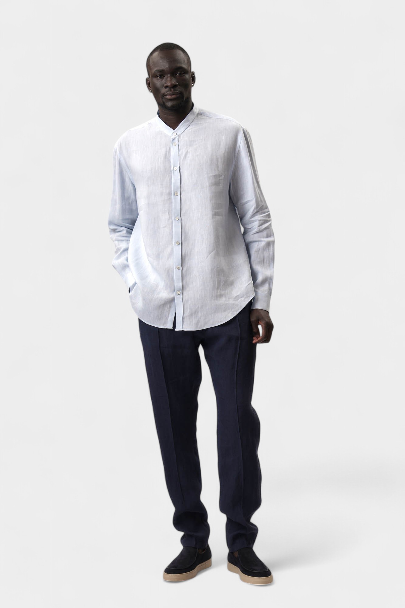01SMGL_010F9 Рубашка Emporio Armani Голубой