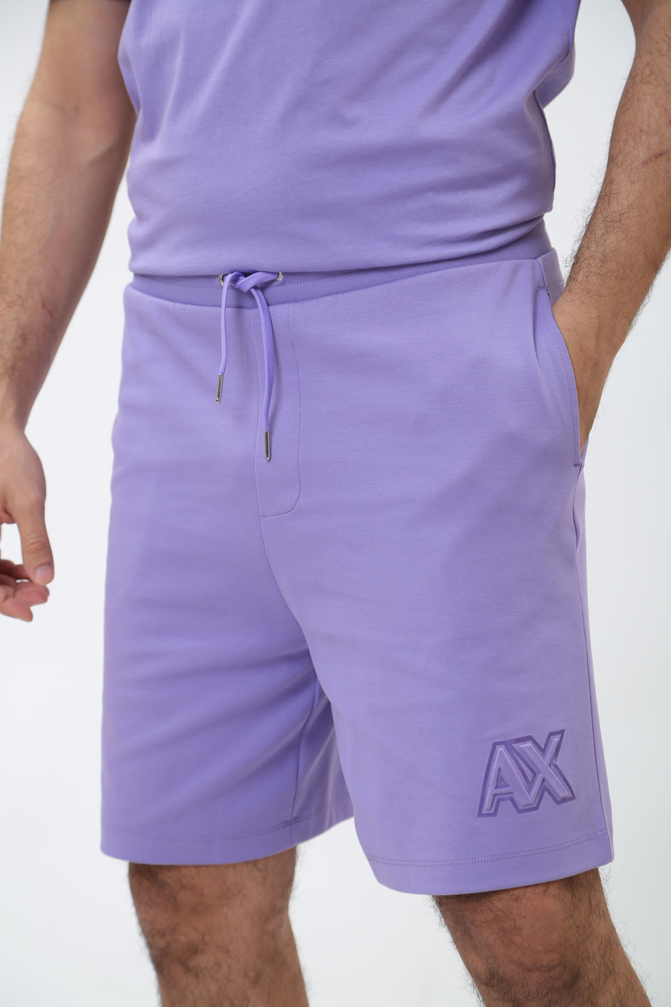 3DZSAC_ZJMAZ Шорты трикотажные Armani Exchange Фиолетовый