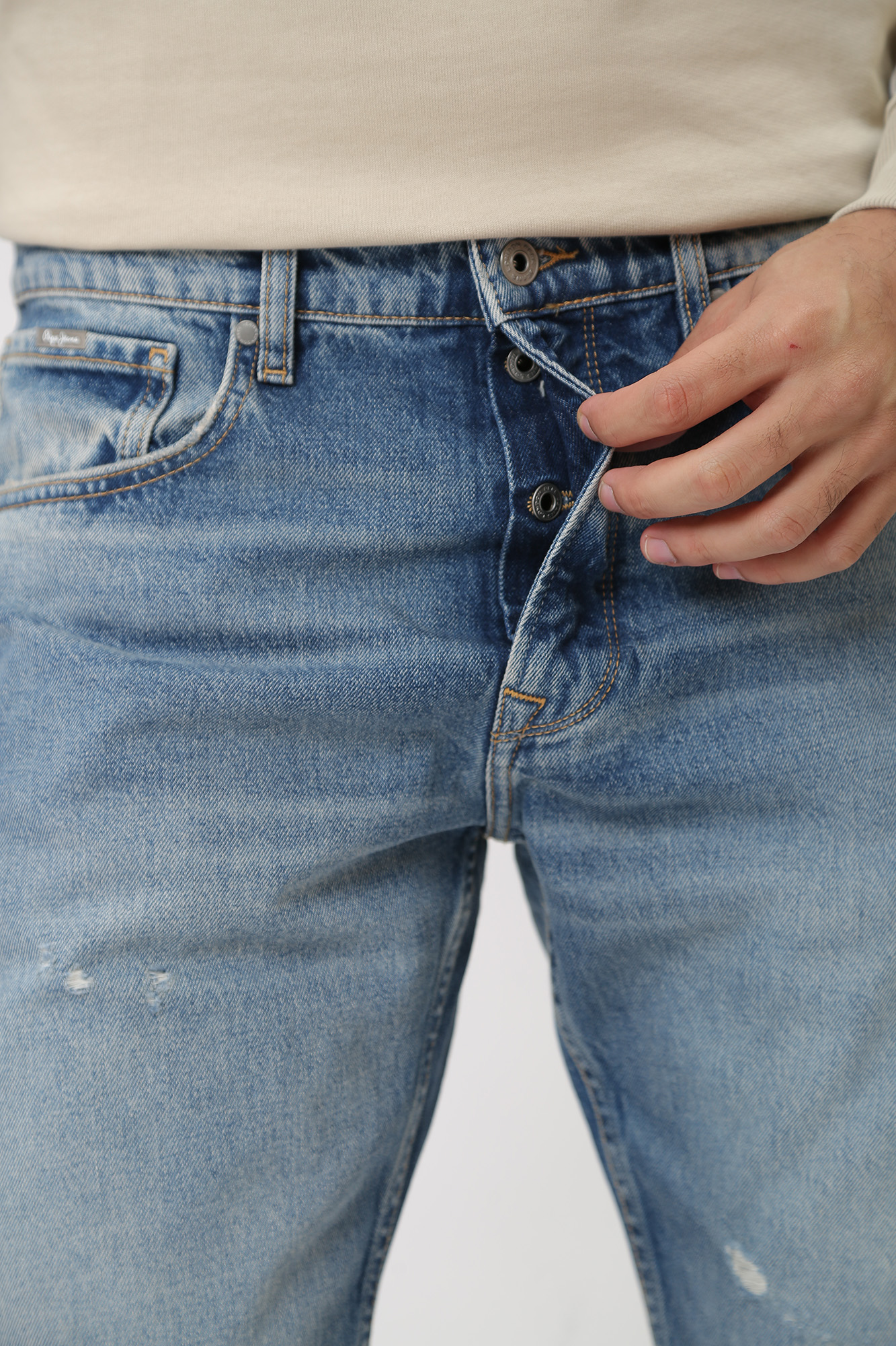 PM207392RH1 Джинсы TAPERED JEANS  Pepe Jeans Голубой