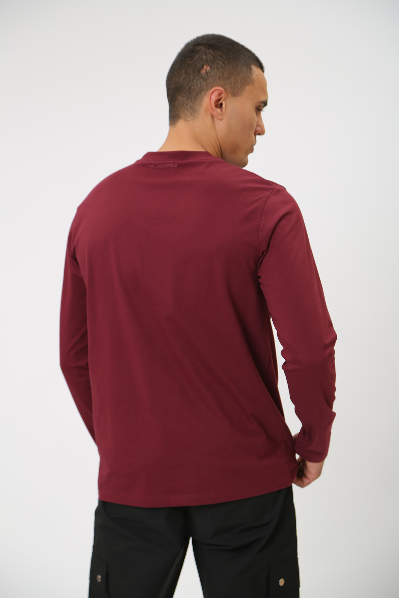 534225_755046 Лонгслив Karl Lagerfeld Бордовый