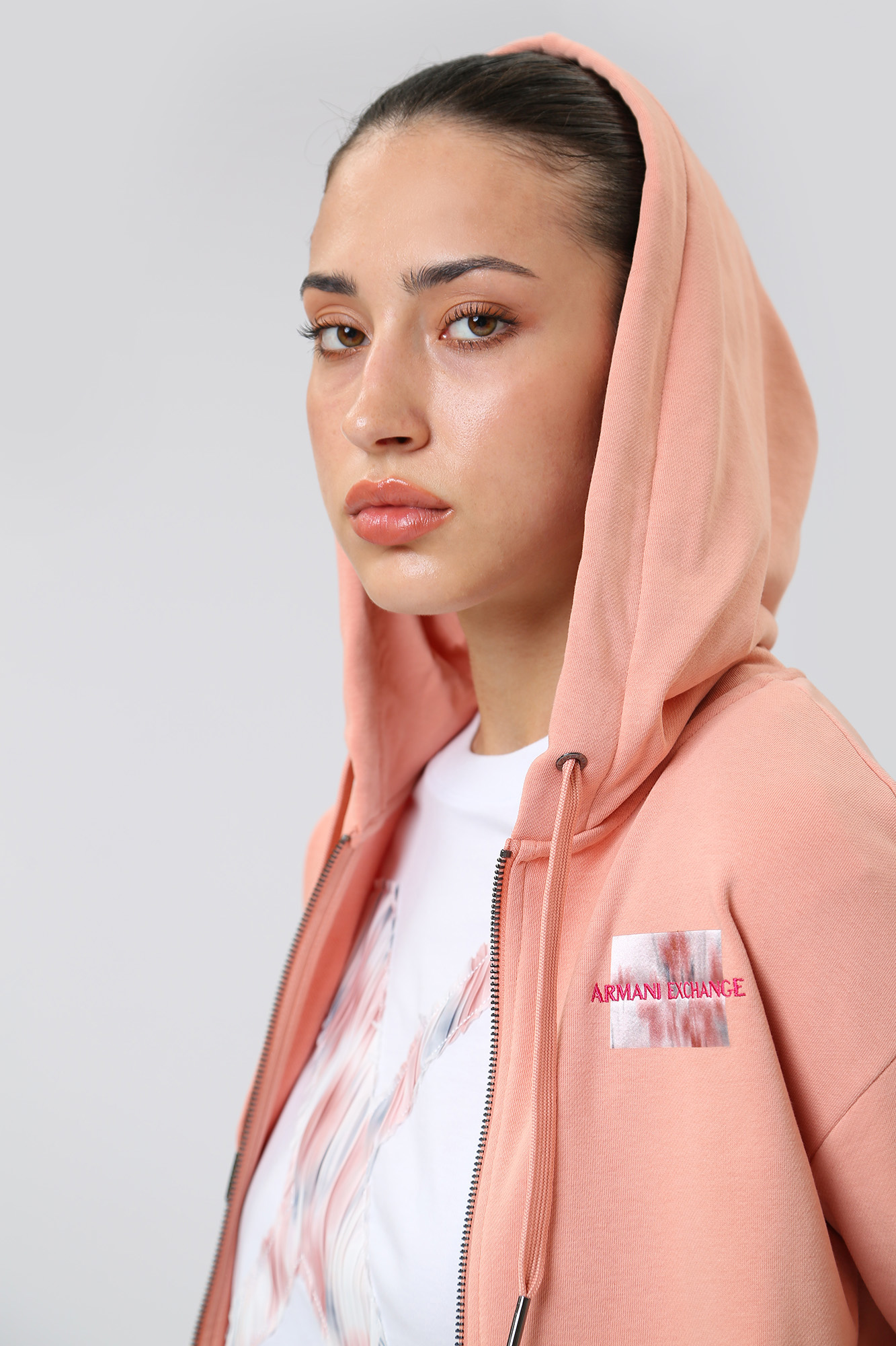 Толстовка с/к Armani Exchange Розовый