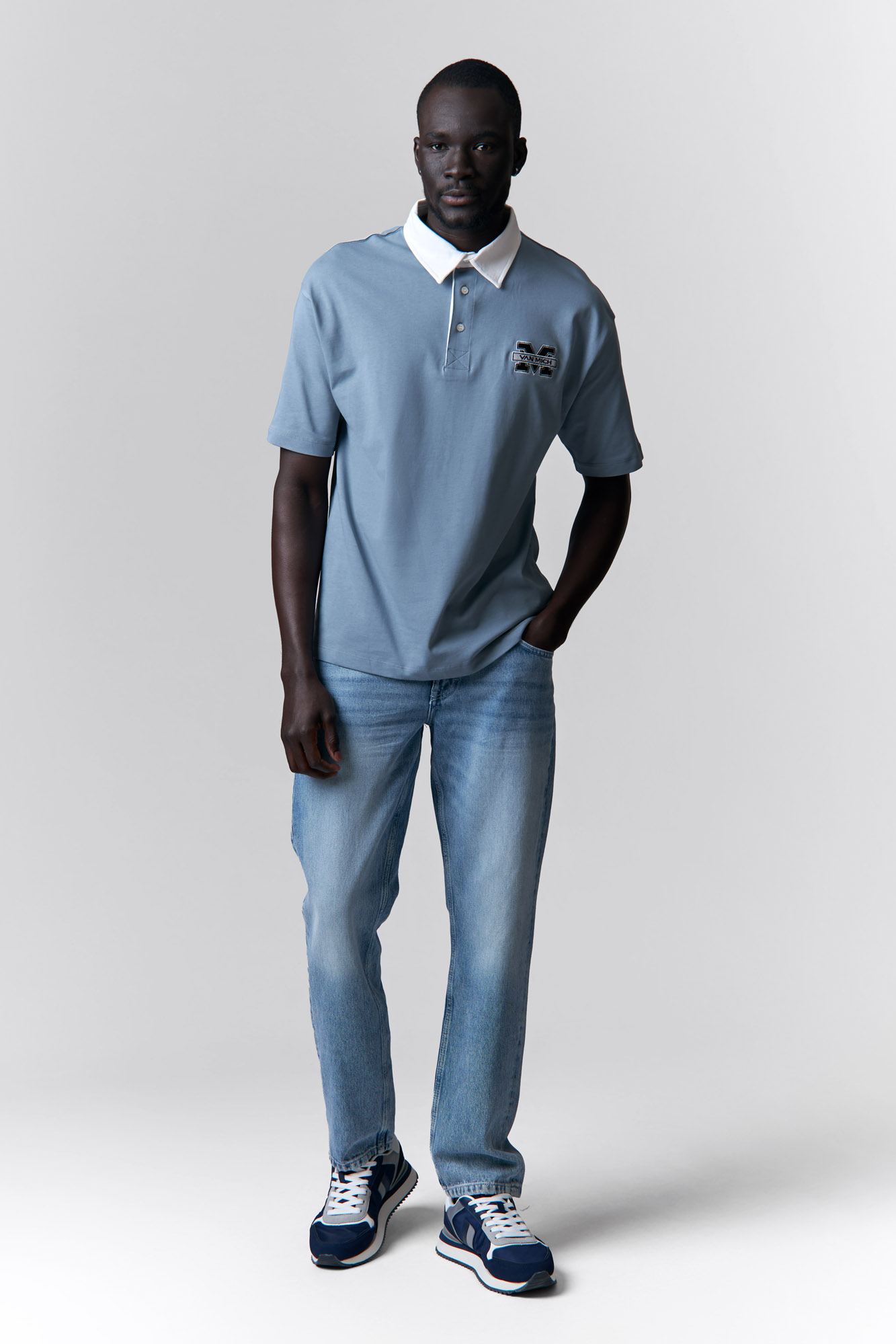 VM-ERK-22-402 Поло Van Mich Серый