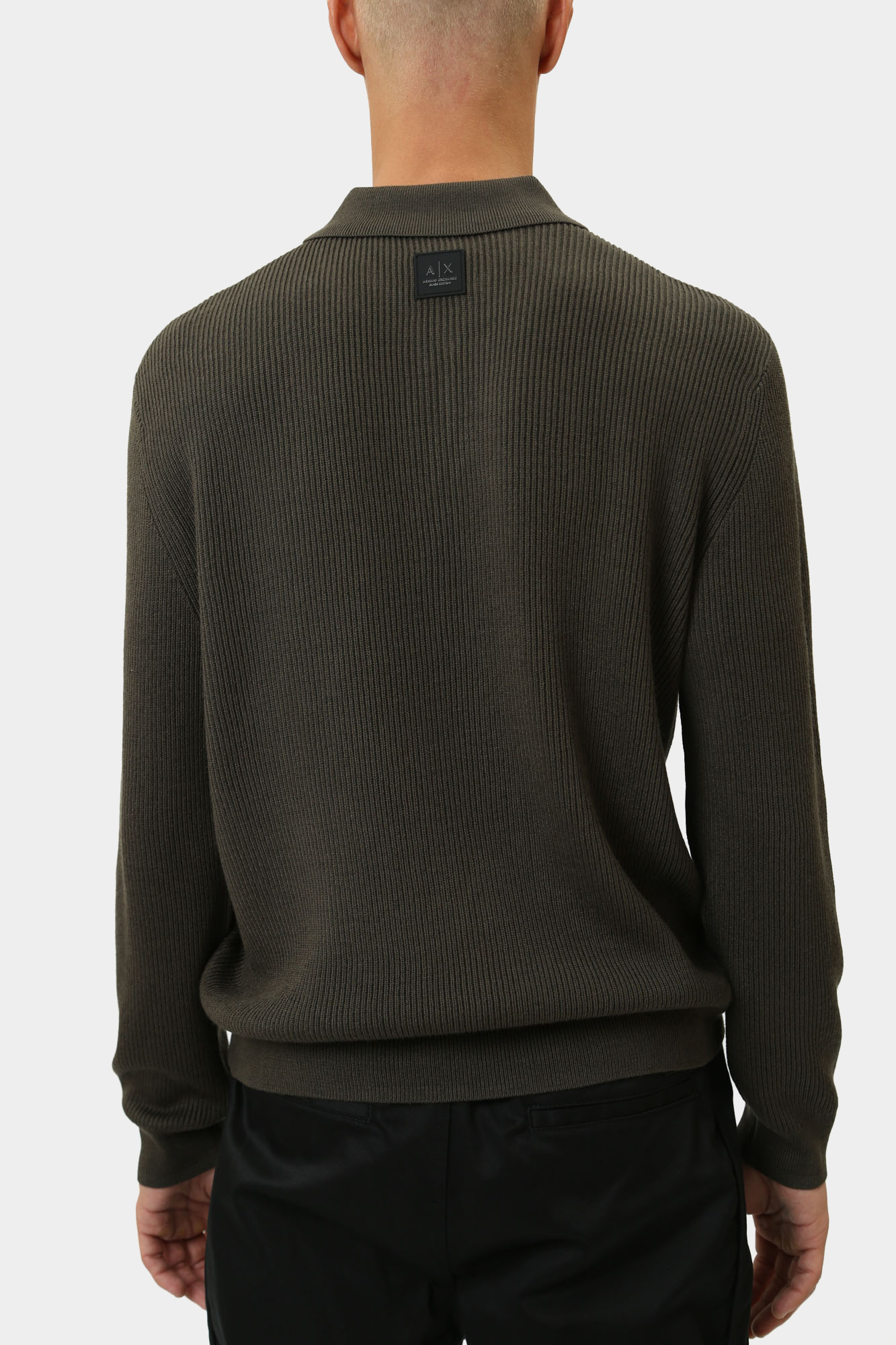 XM000129_AF10348 Поло с длинным рукавом Armani Exchange Черный