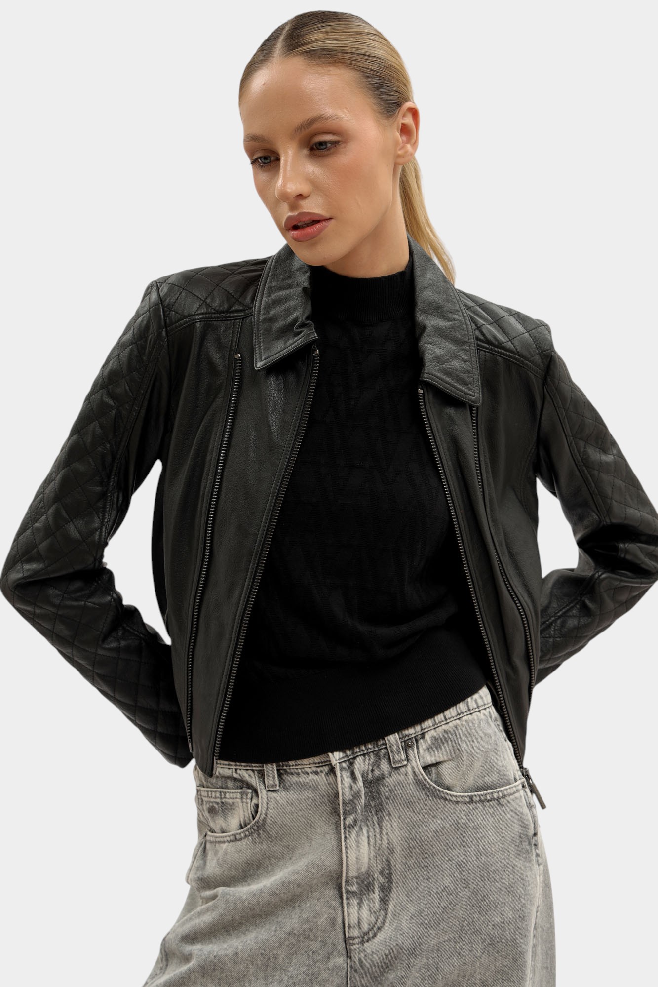 XW000654_AF16212 куртка кожаная armani exchange 