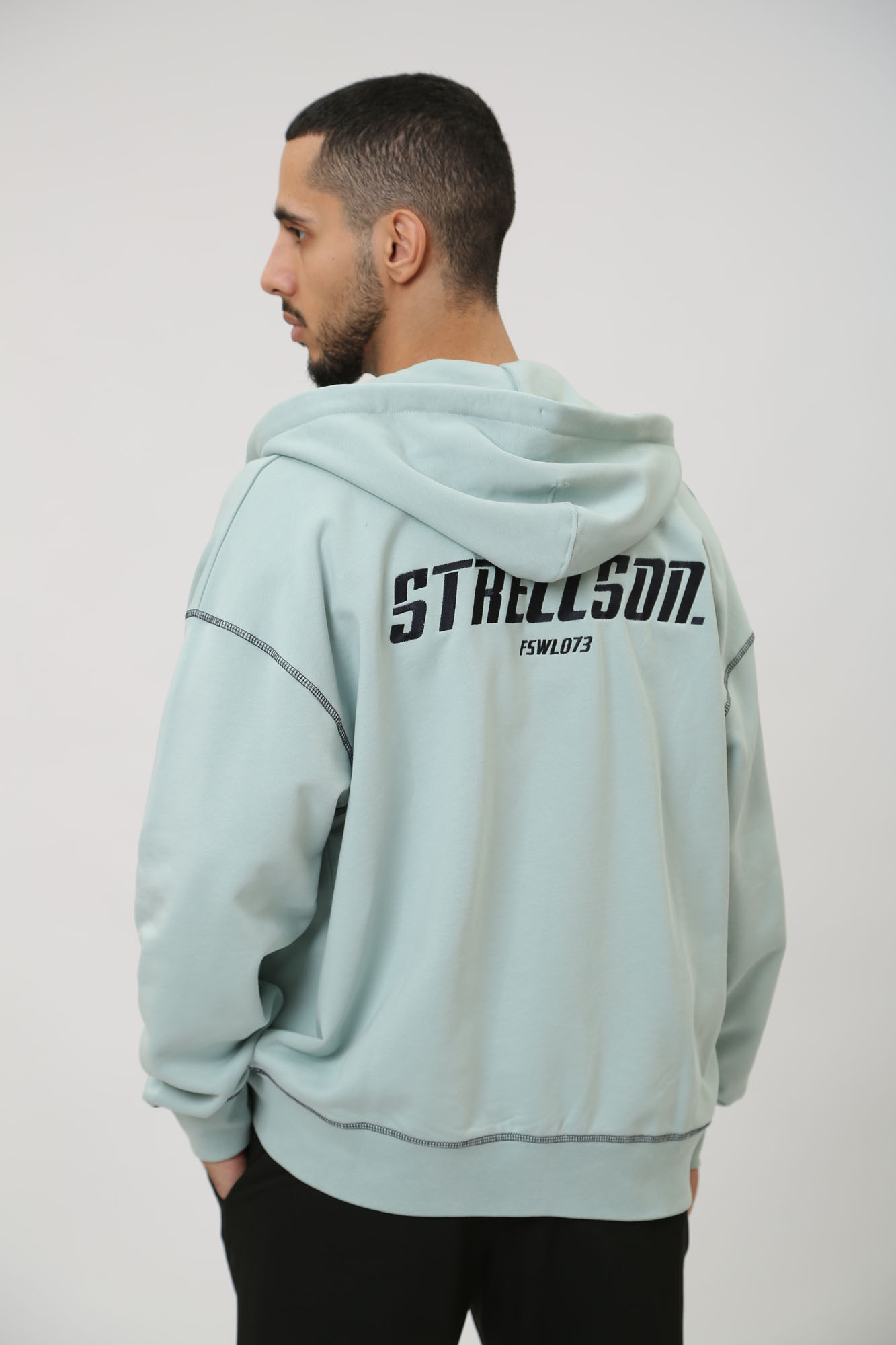 30040139_10016253 Толстовка с капюшоном Strellson Голубой