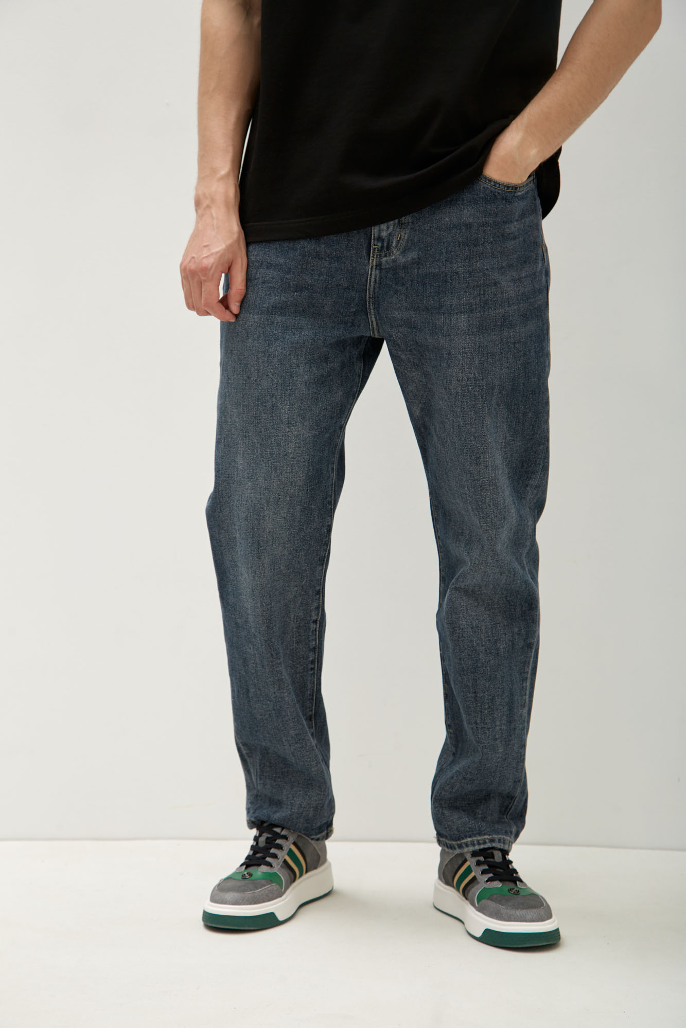 M-241-QW-56-8897- Брюки джинсовые The Hills Синий