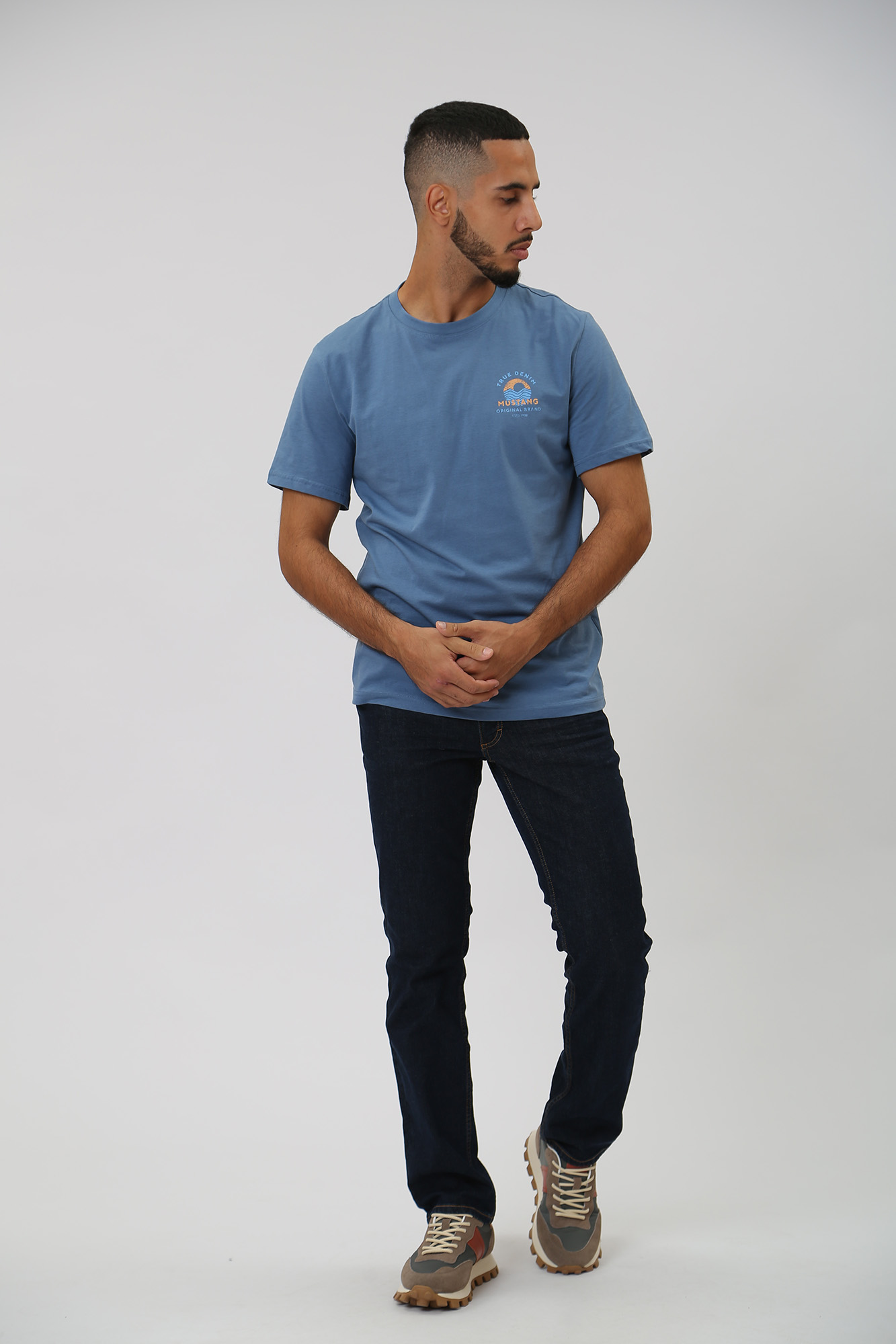 1013836 Футболка Mustang Голубой