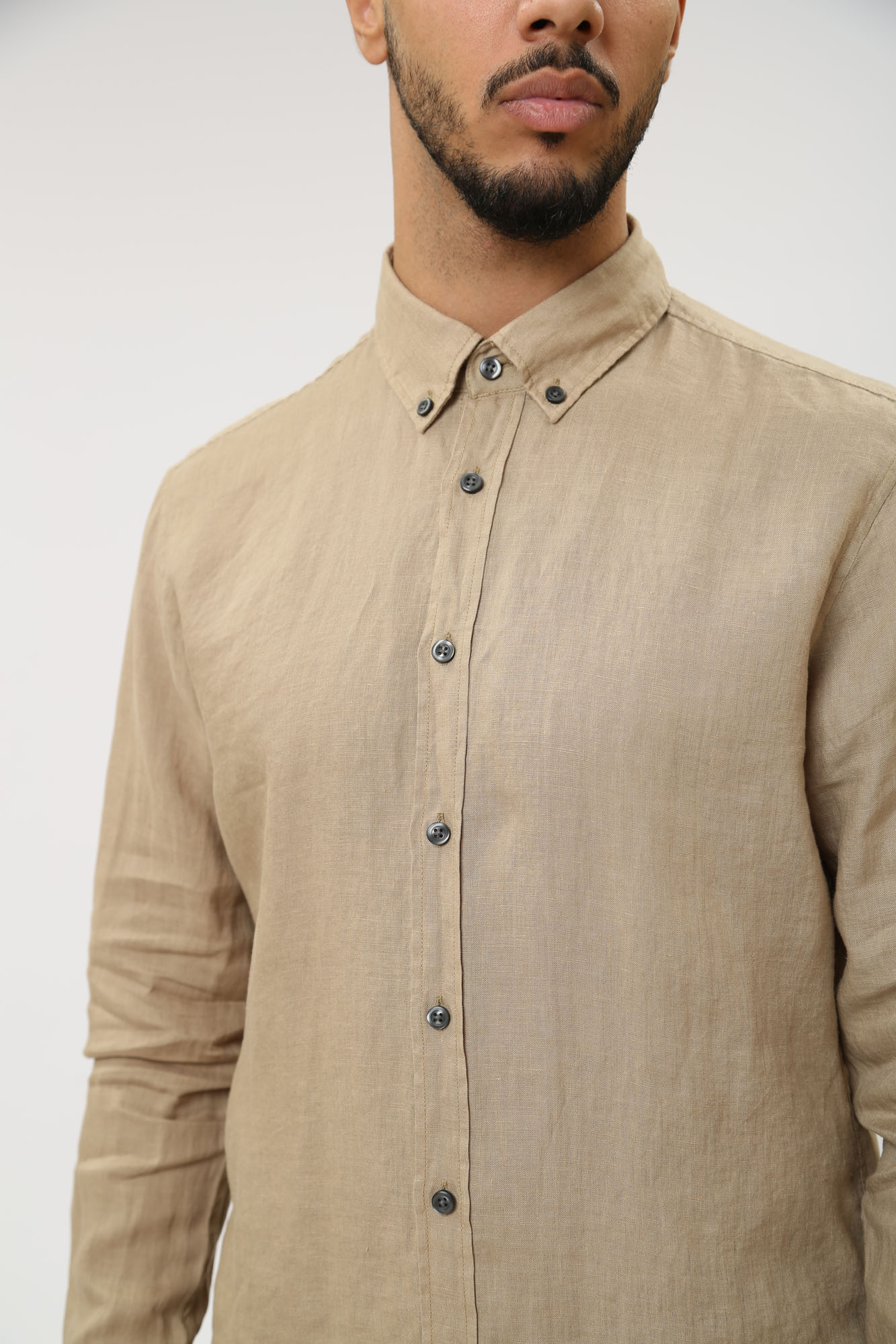 30041215_10017515 Сорочка д/р Strellson Бежевый