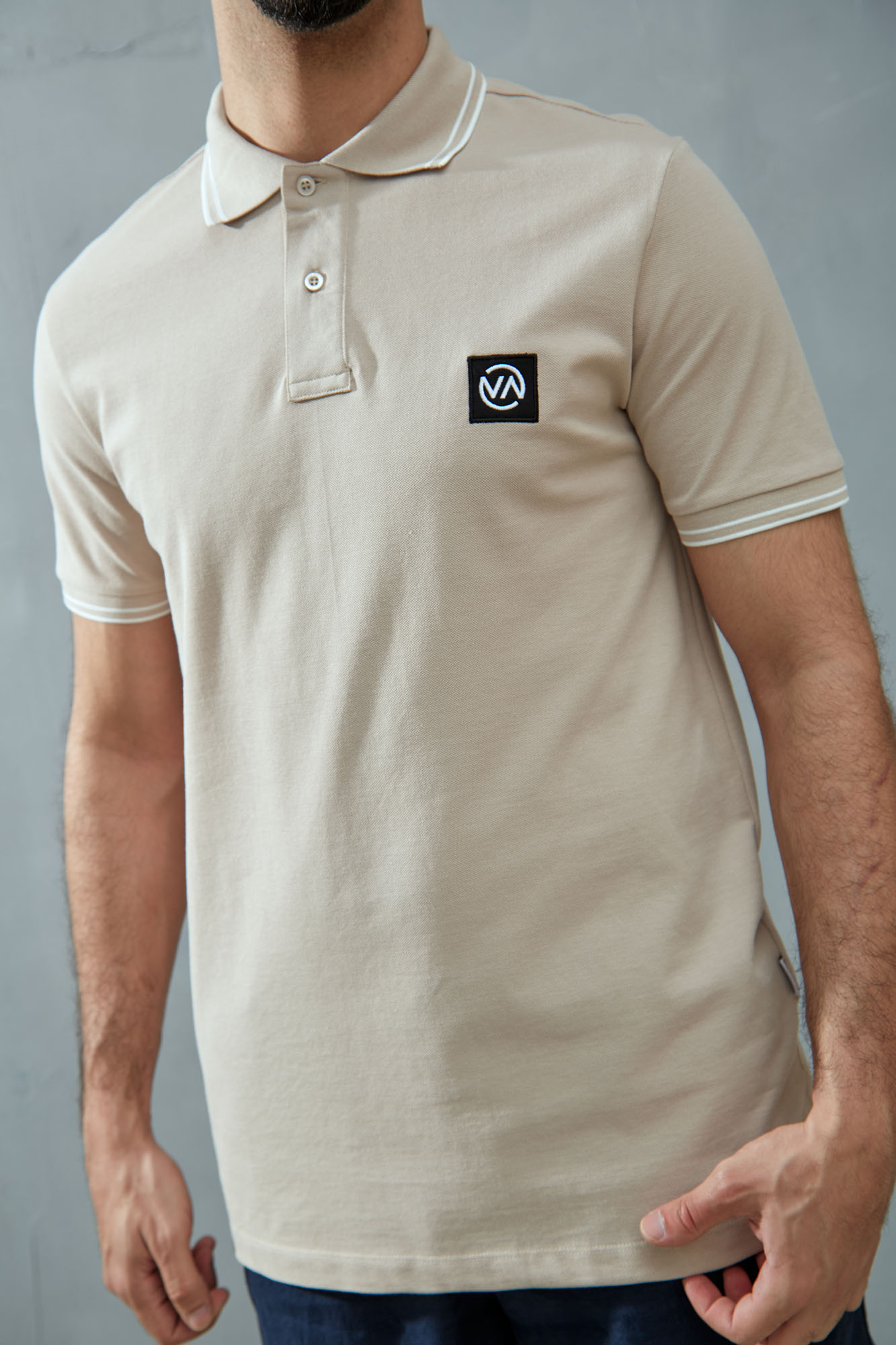 VM-ERK-22-034 Поло Van Mich Бежевый